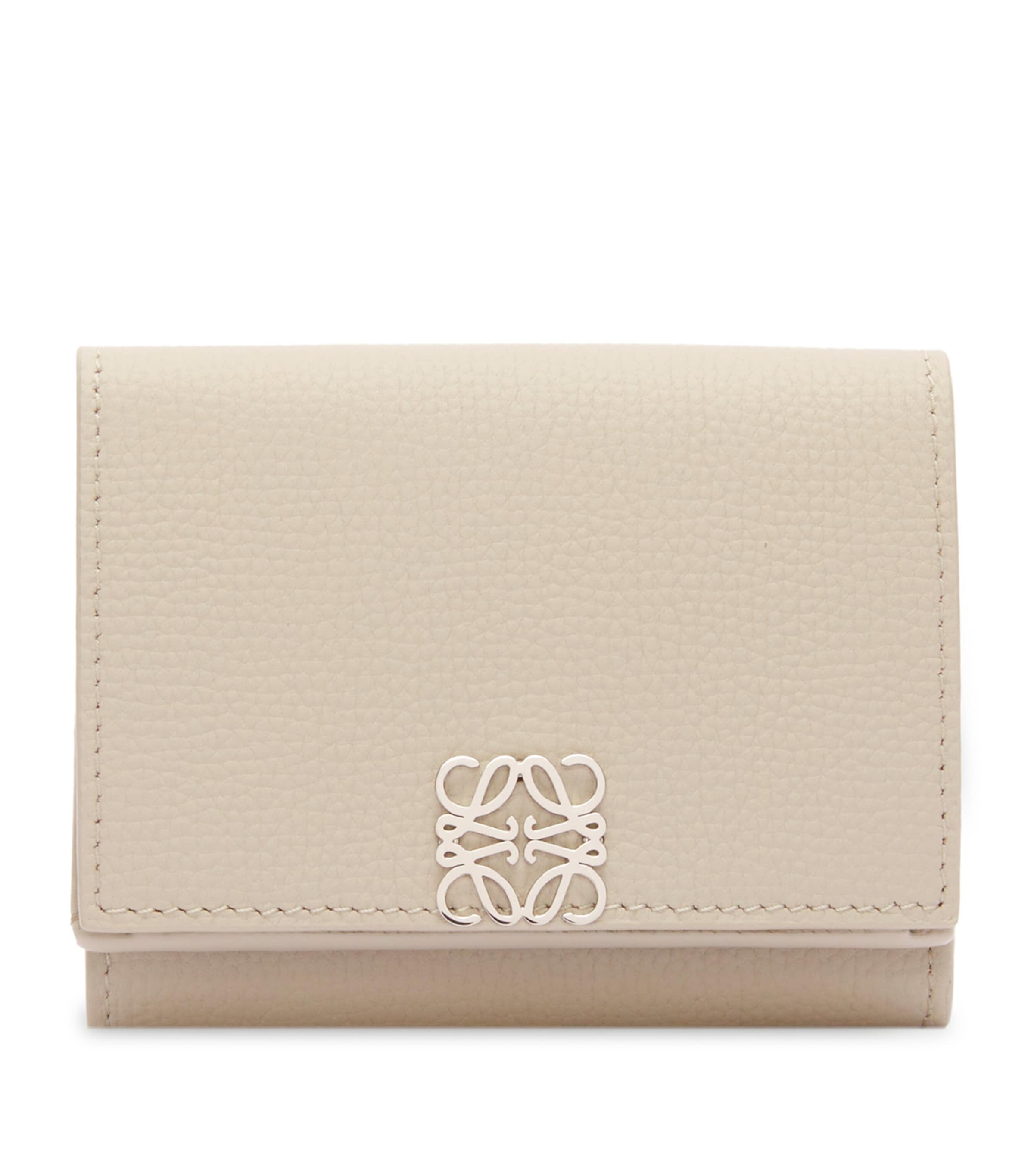 Leather Anagram Trifold Wallet