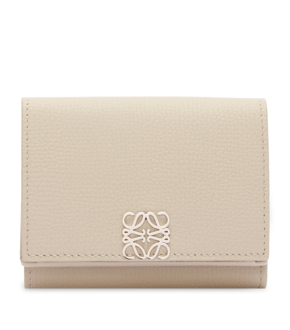 Leather Anagram Trifold Wallet