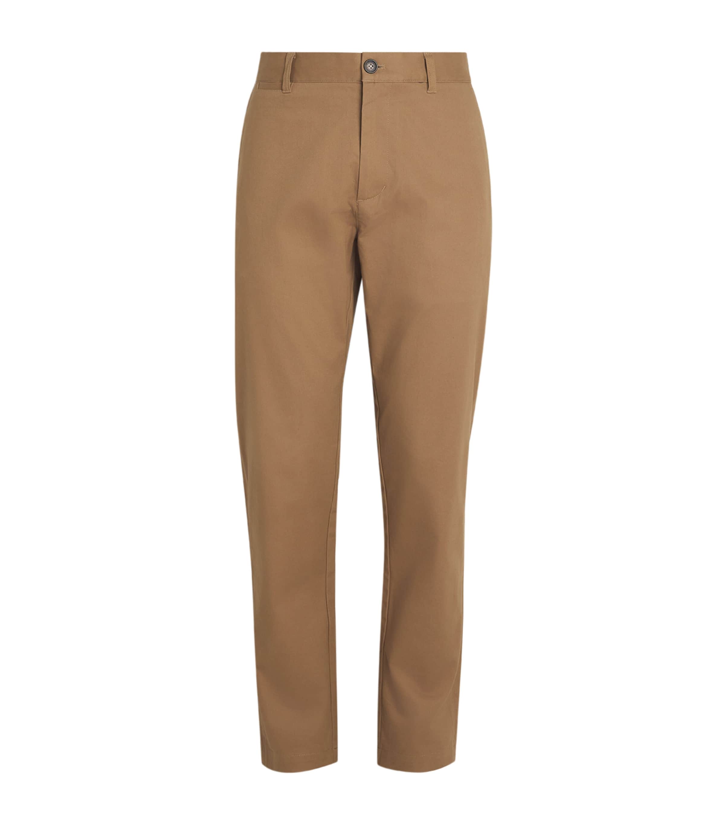Stretch-Cotton Straight Trousers