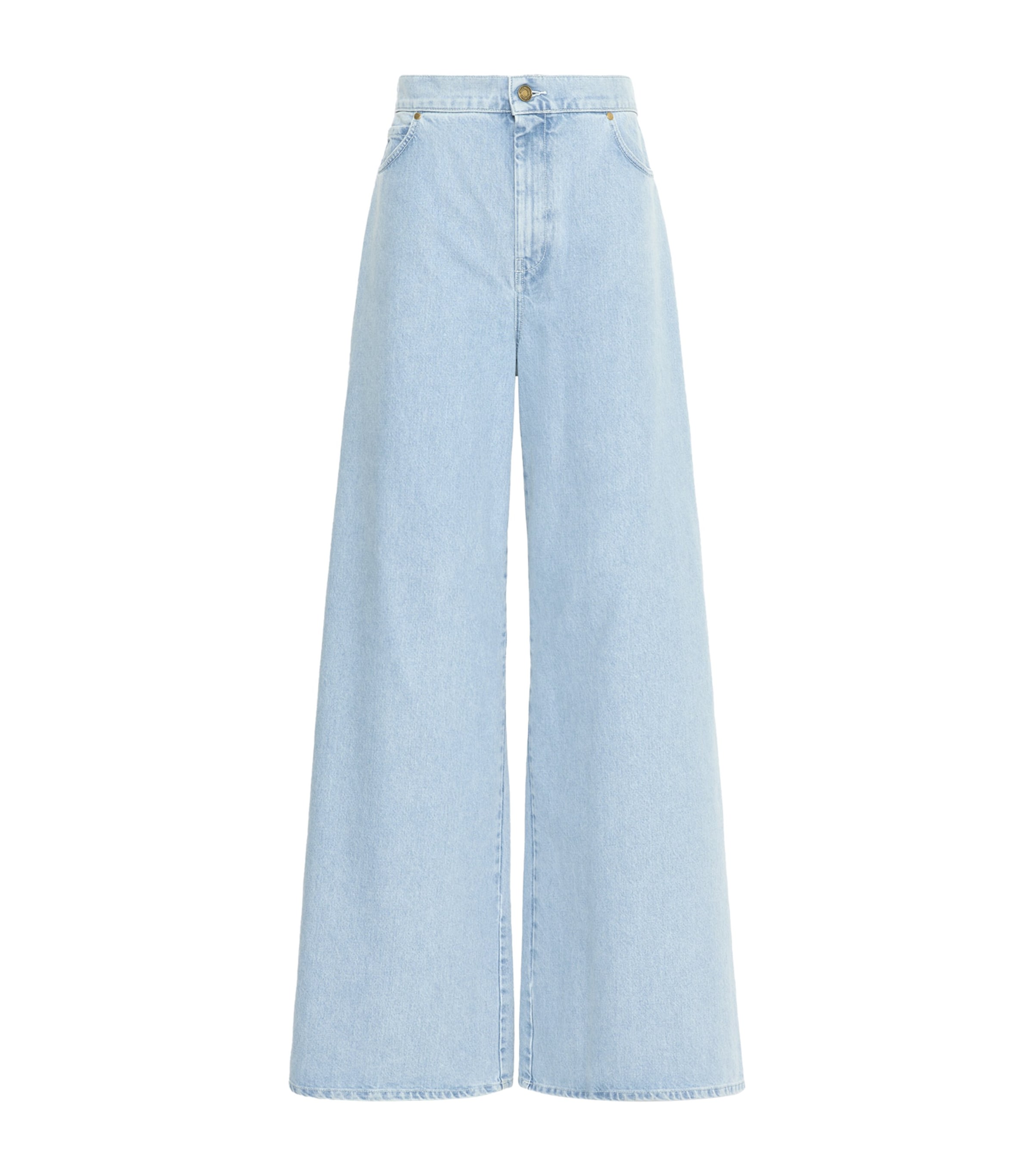 Max Mara Womens Wide-Leg Jeans Light Blue