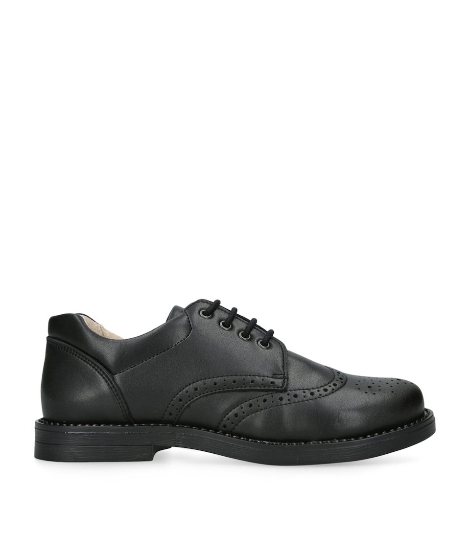 Trotters Leather Hamish School Shoes Black