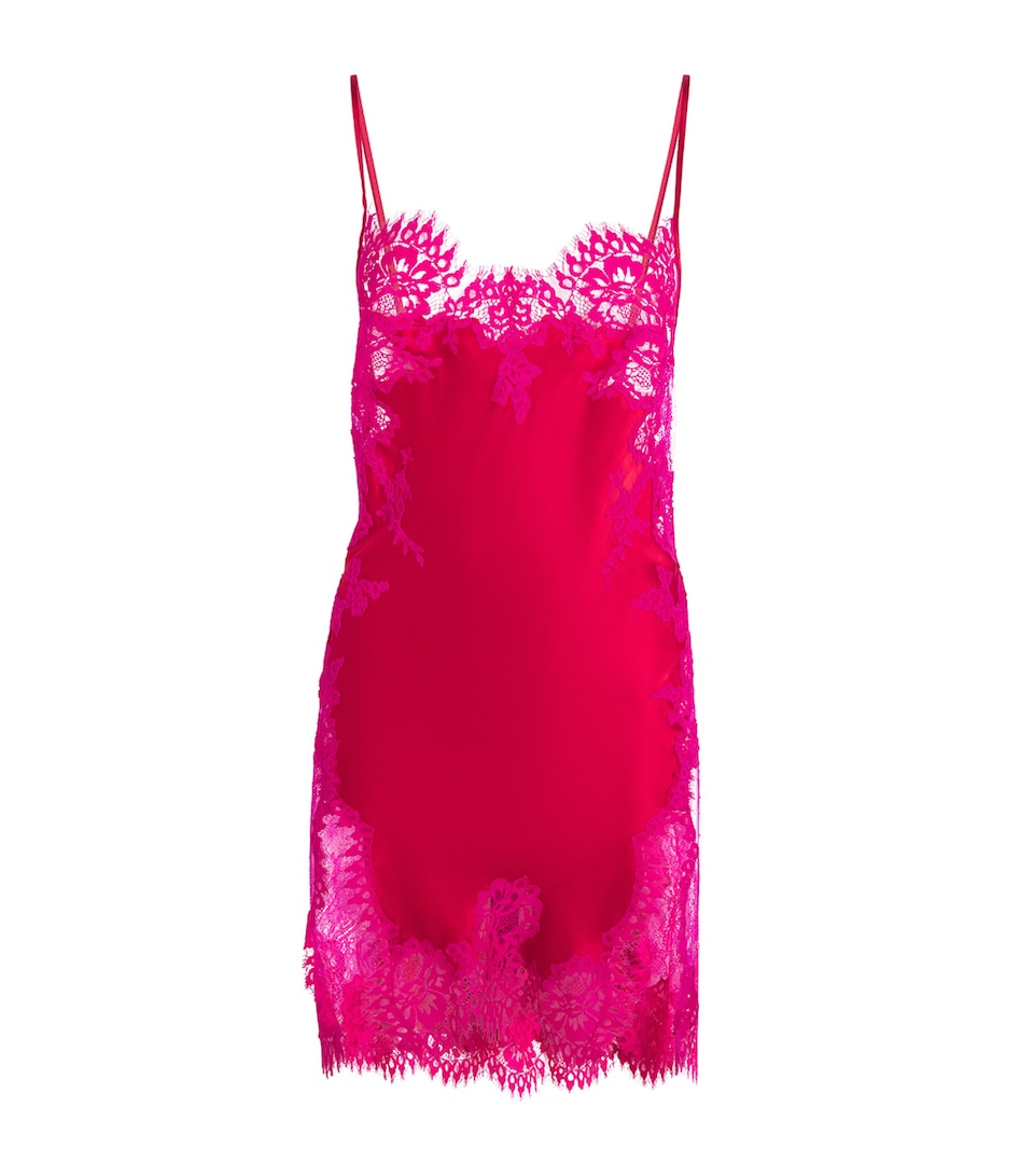 Silk Lace-Trim Barbara Chemise