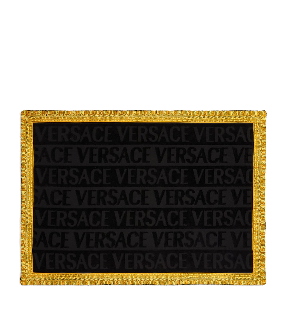 Versace Baroque Bath Mat (80cm x 60cm) Black