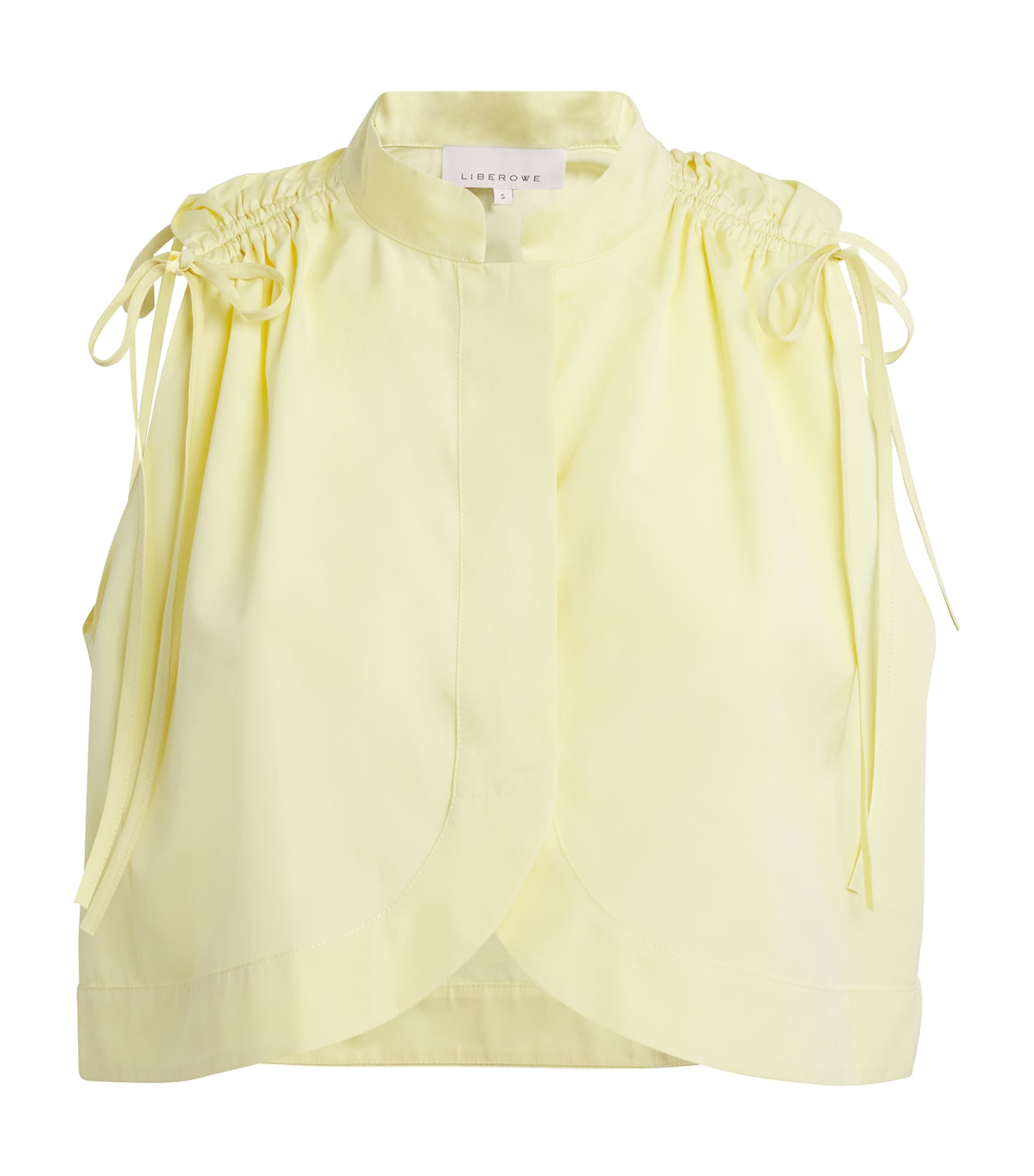 Liberowe Womens Cotton-Silk Maya Crop Top Yellow