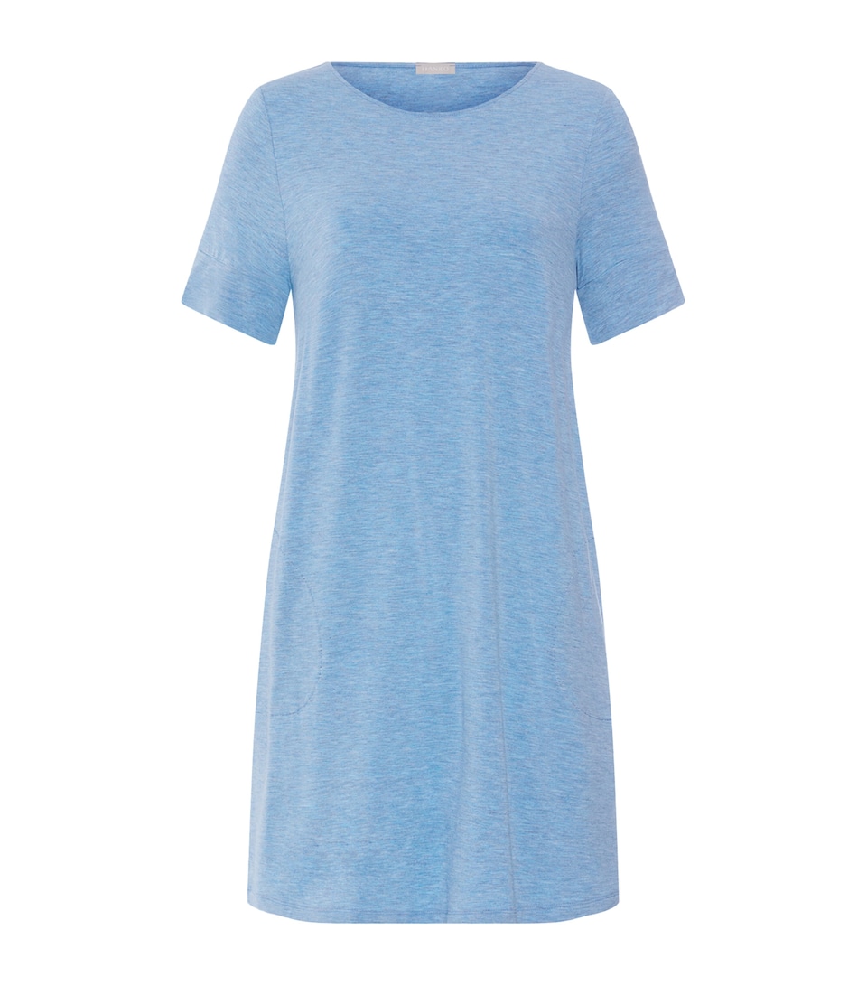 Hanro Womens Natural Elegance Nightdress Bluebird Melange