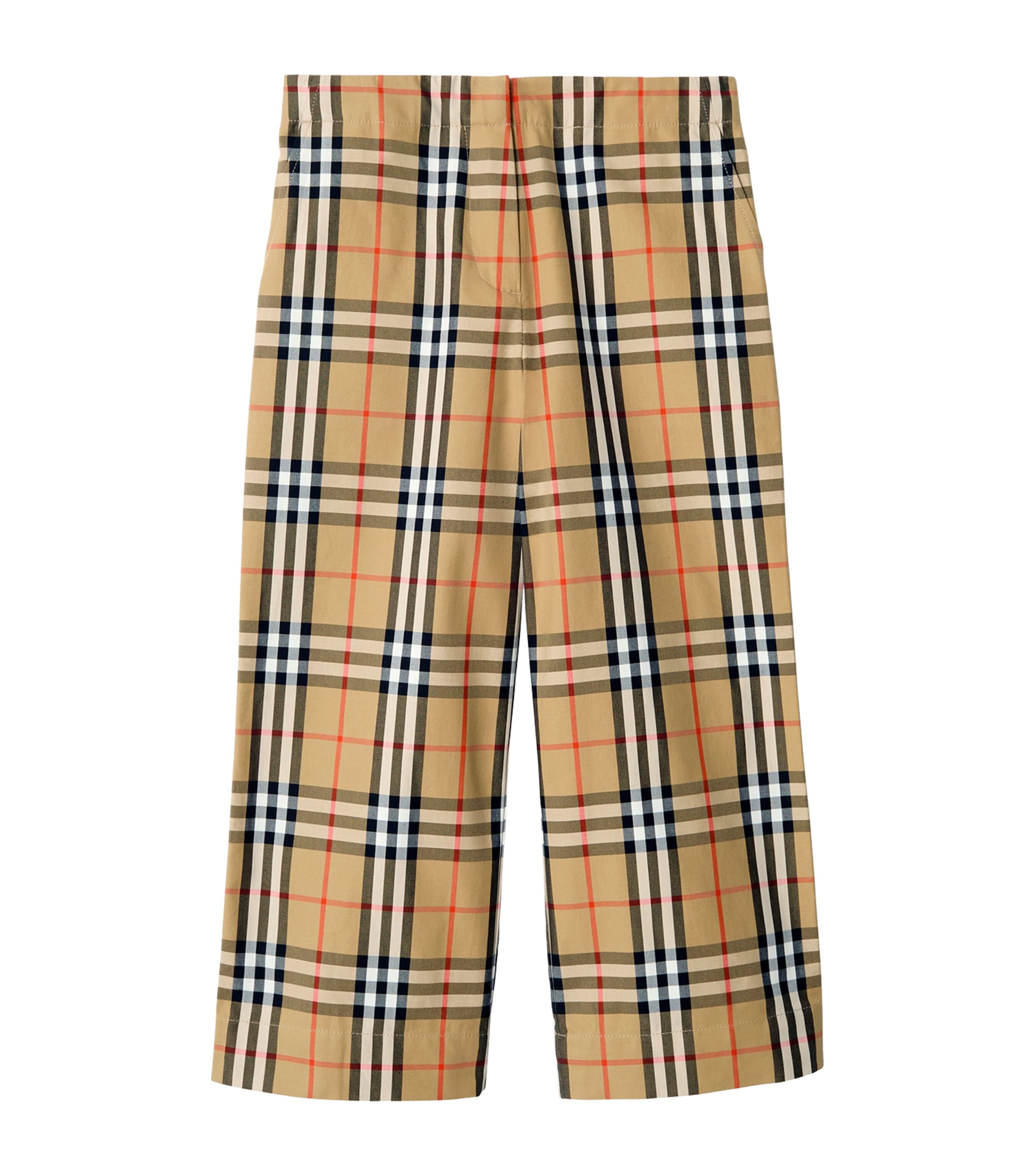 Cotton Check Wide-Leg Trousers (3-12 Years)