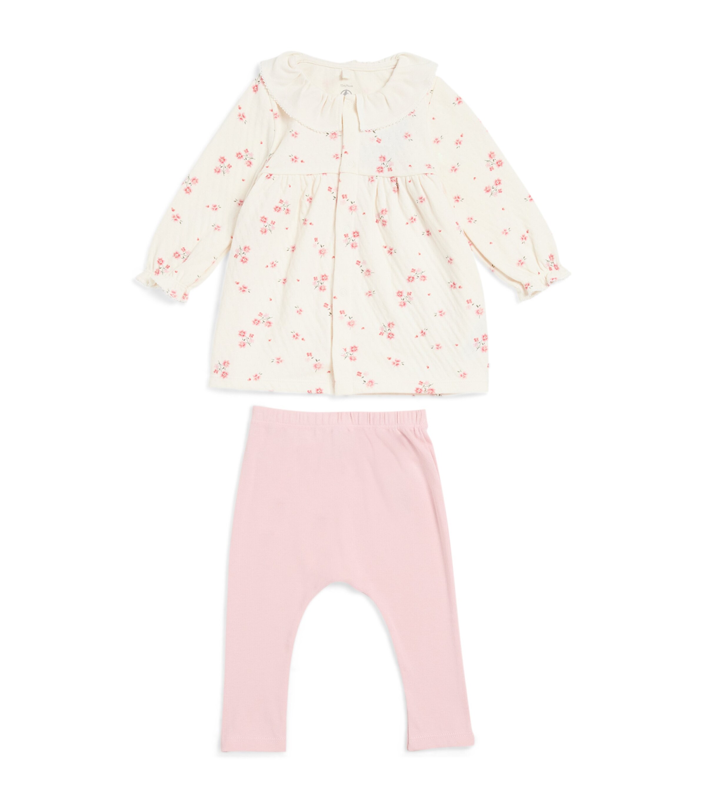 Cotton Floral Dress and Leggings Set (3-18 Months)