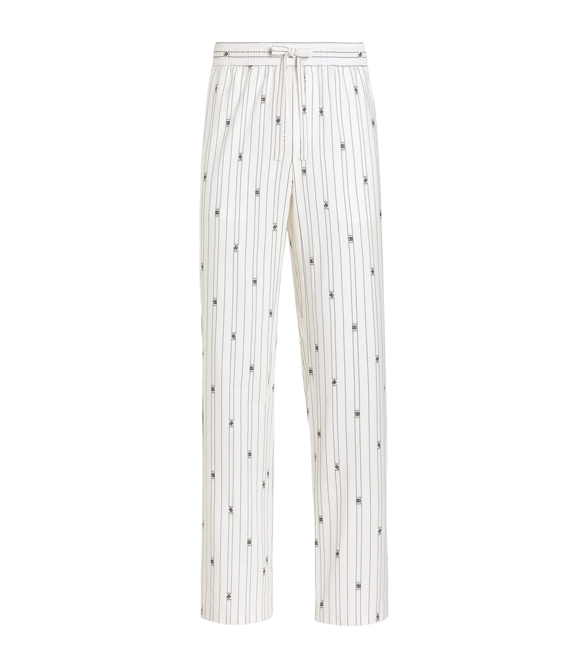 Cotton-Blend Logo Trousers