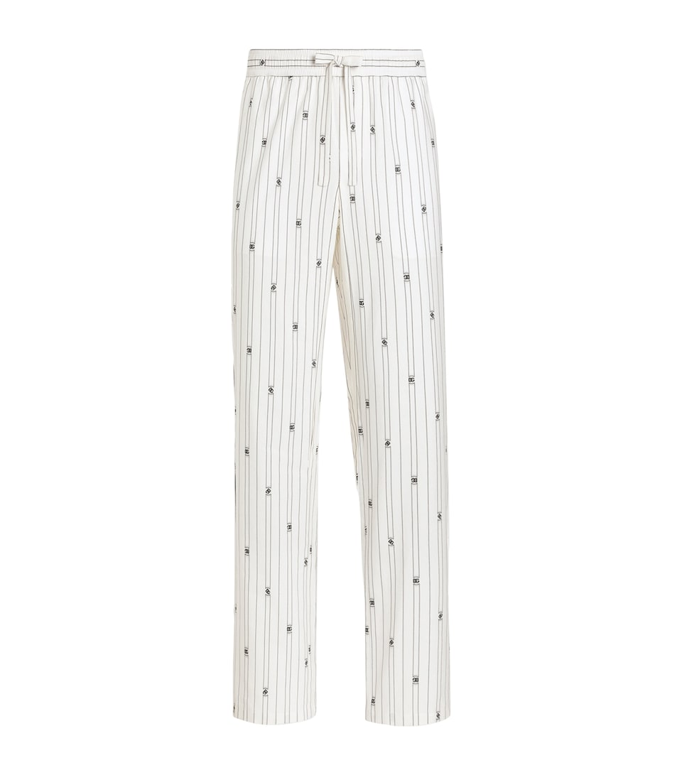 Cotton-Blend Logo Trousers