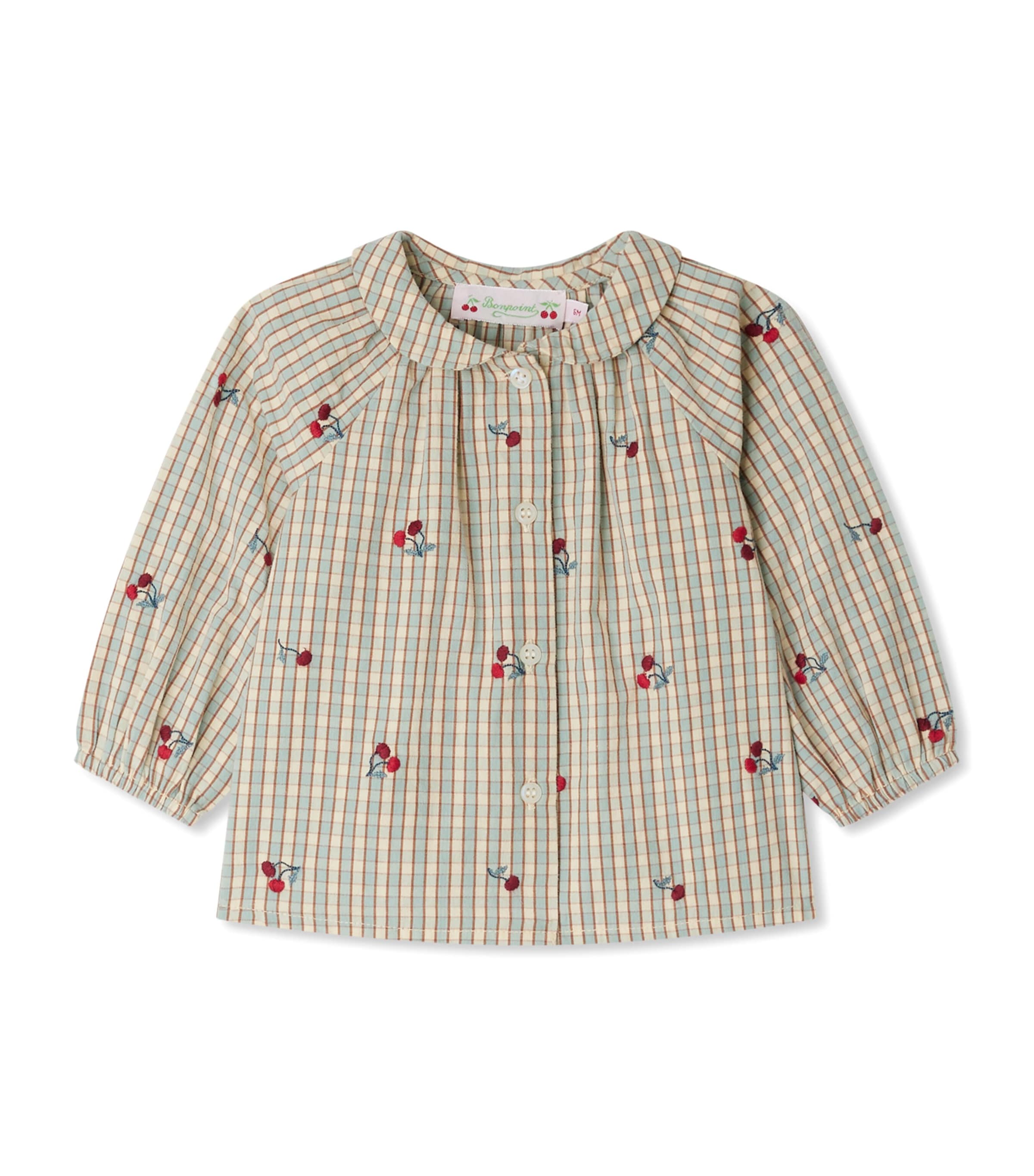 Organic Cotton Plaid Domino Blouse (24-36 Months)