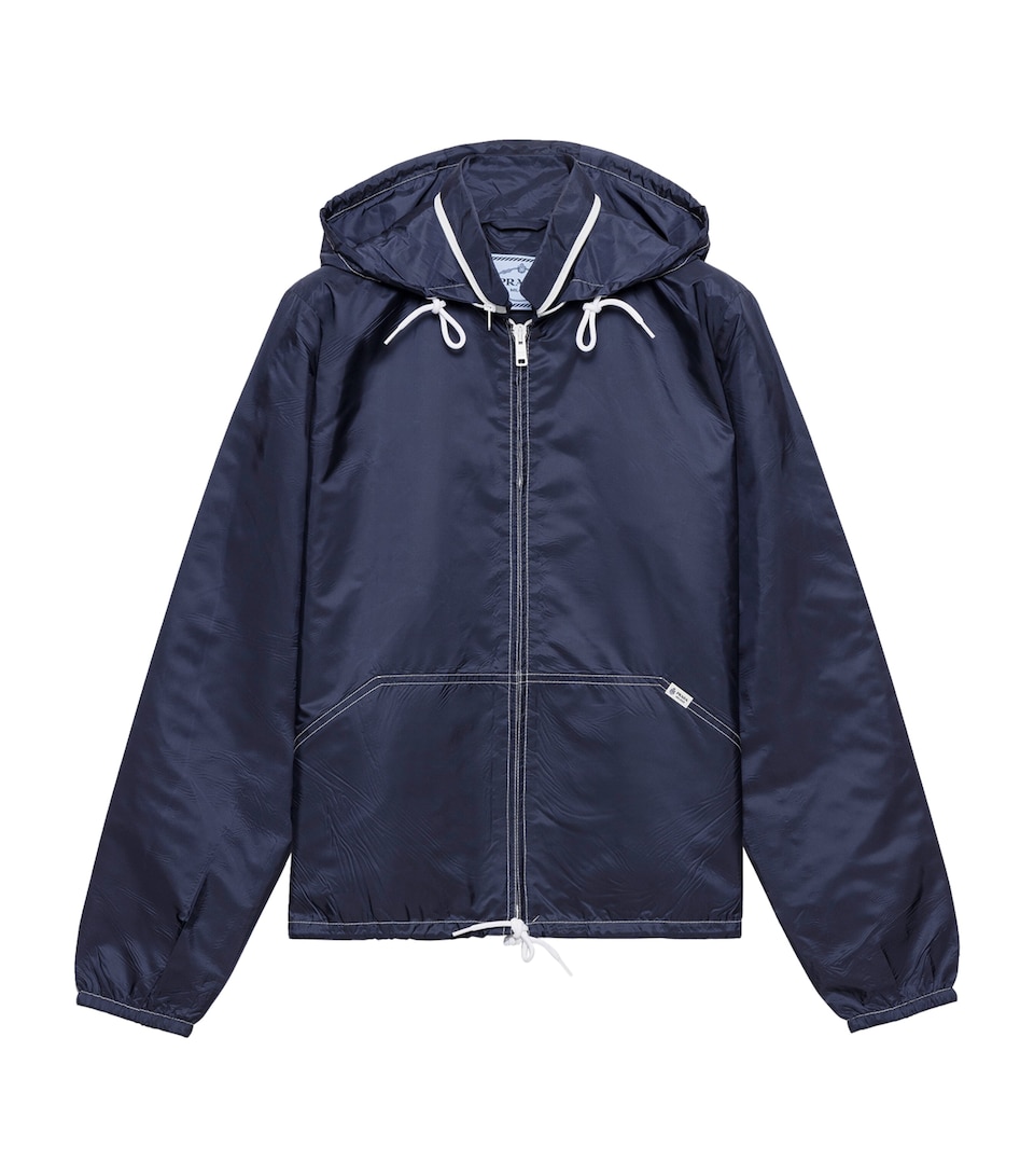 Prada Womens Re-Nylon Lightweight Jacket Blue