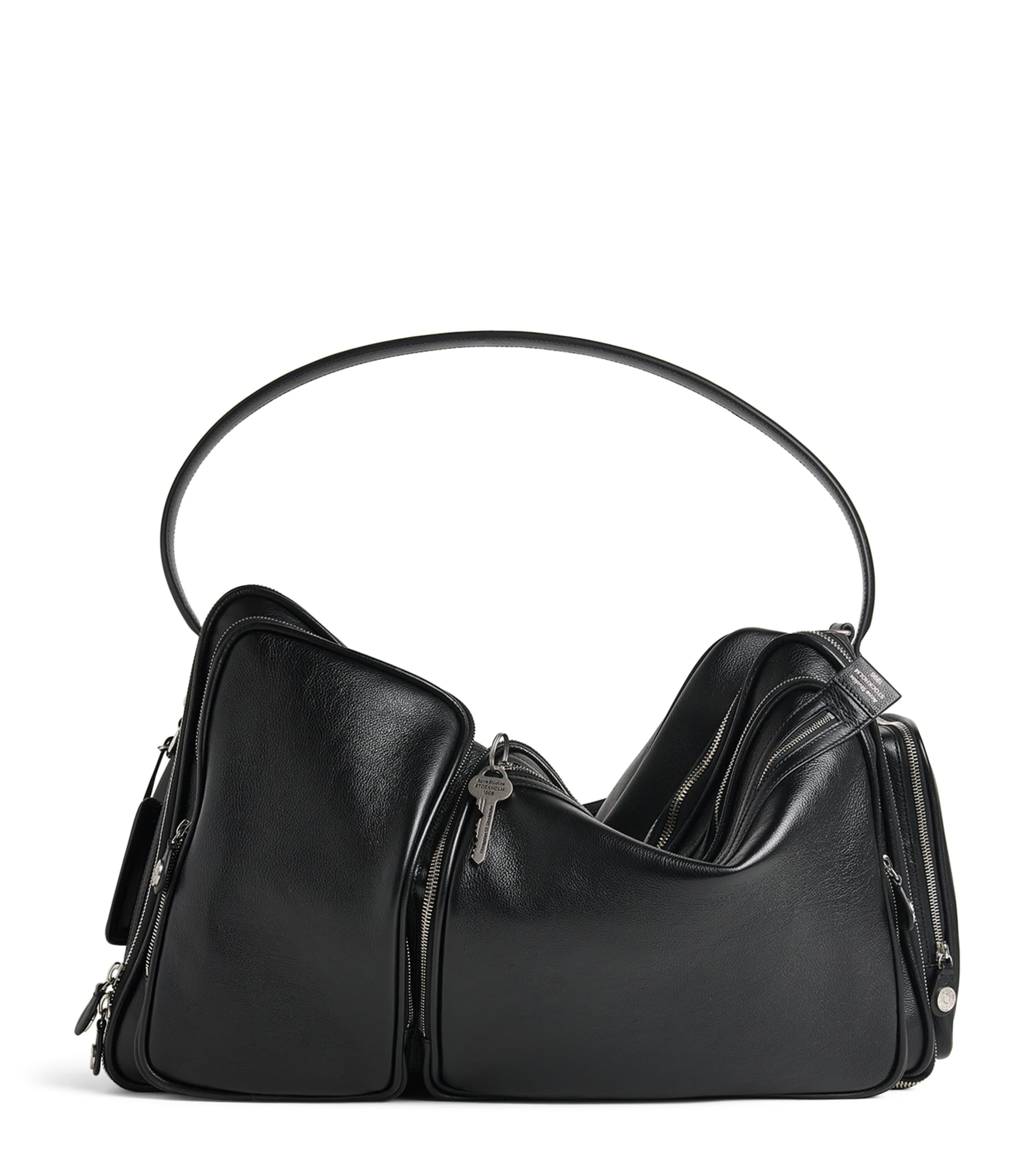 Acne Studios Leather Camero Hotel Shoulder Bag Black