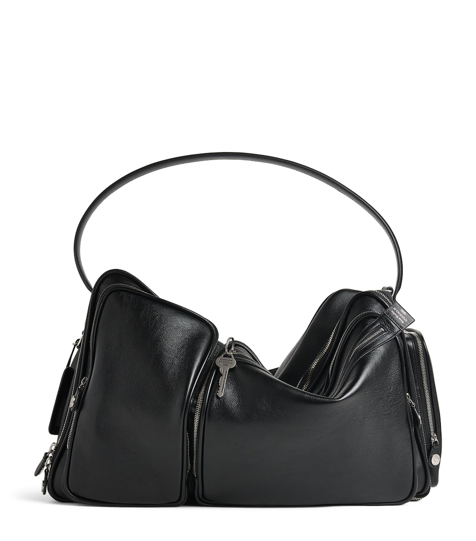 Acne Studios Leather Camero Hotel Shoulder Bag Black