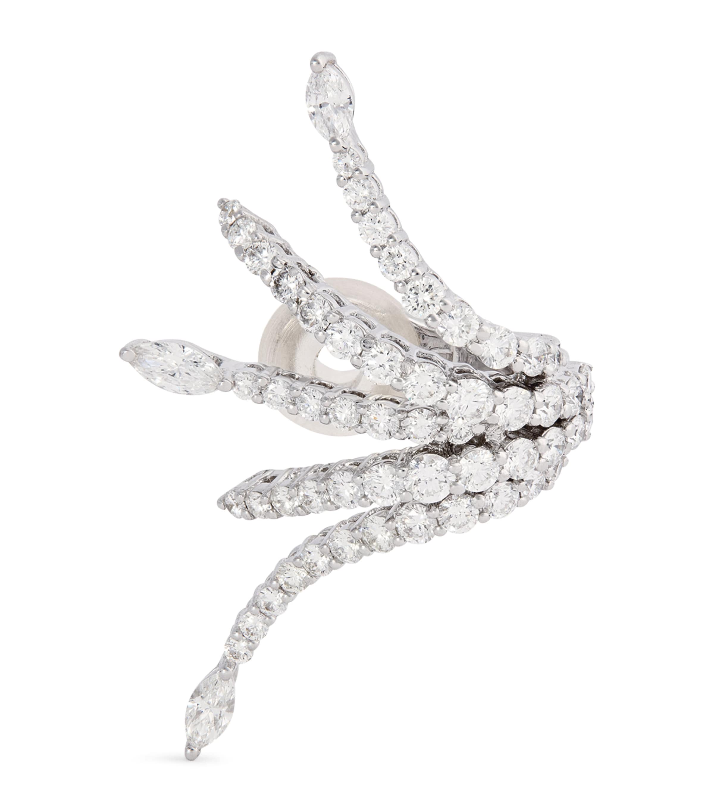 White Gold and Diamond Whisper Ear Cuff