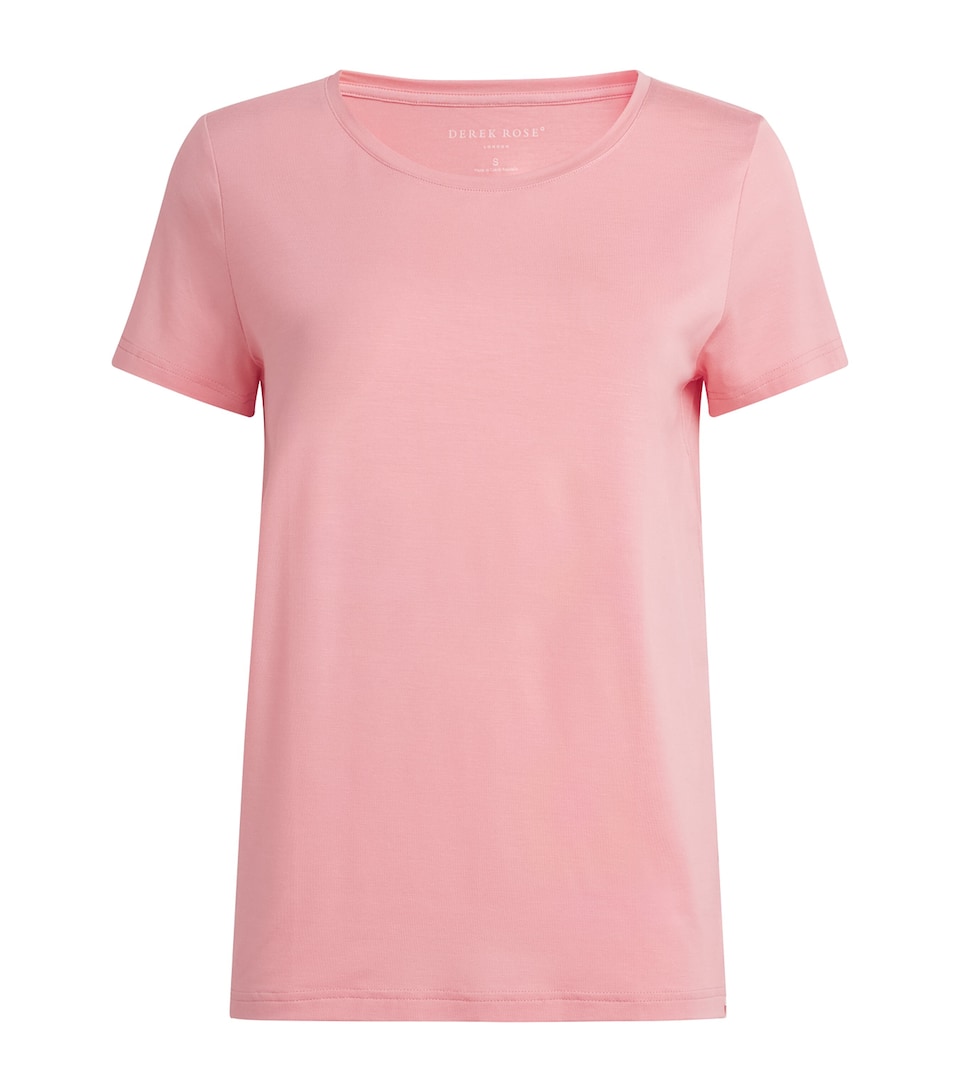 Derek Rose Womens Micro Modal Lara Pyjama Top Pink