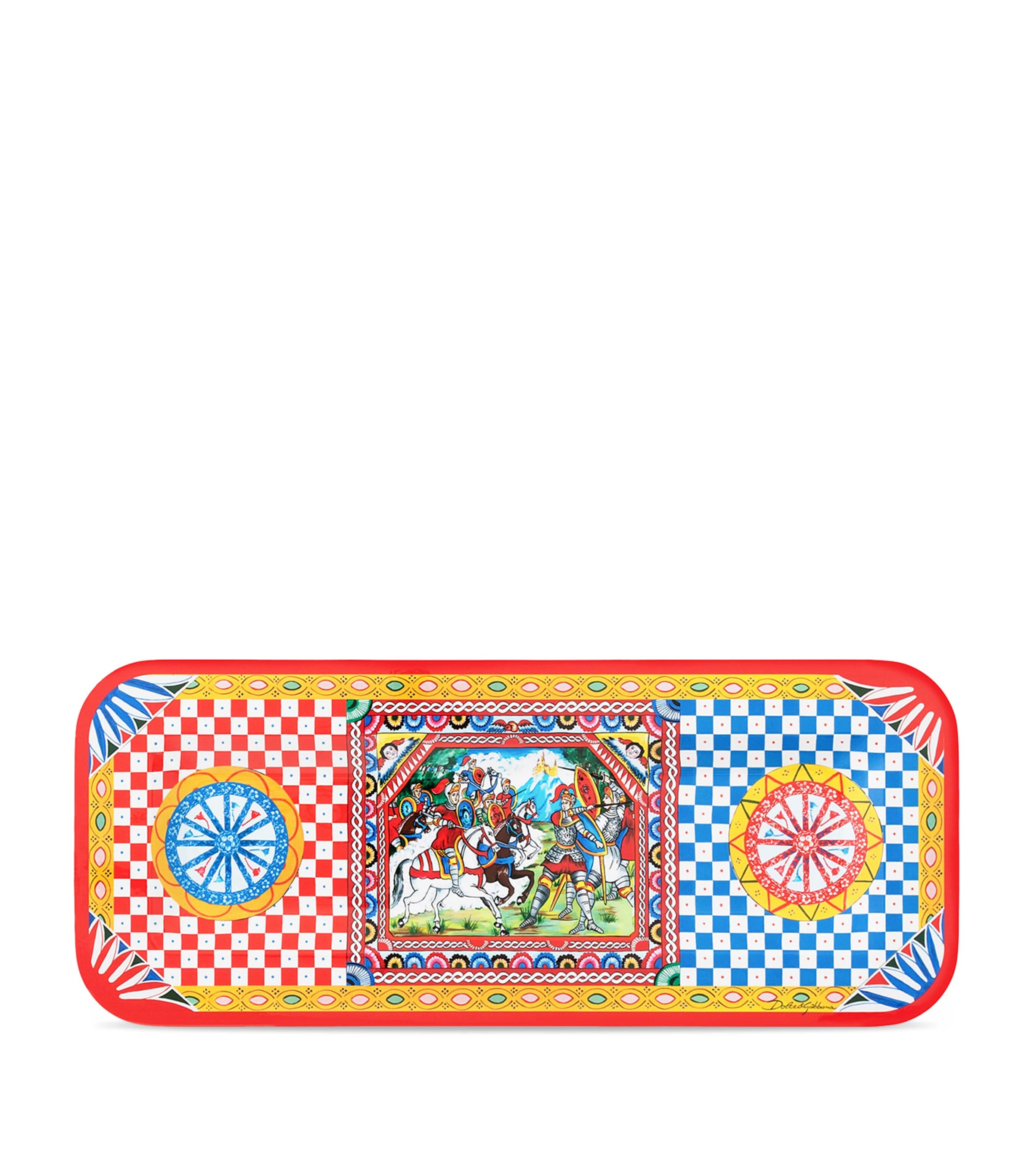 Dolce&Gabbana Casa Carreto Print Tray (25cm x 60cm) Cavalieri A Ca