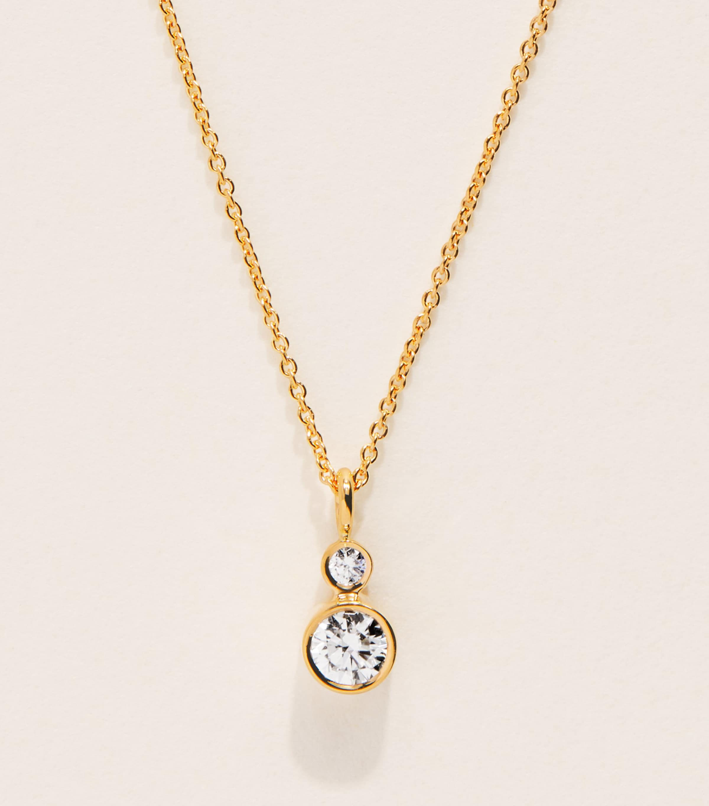 Sophie Bille Brahe Yellow Gold and Diamond Lou Simple Necklace Yellow Gold