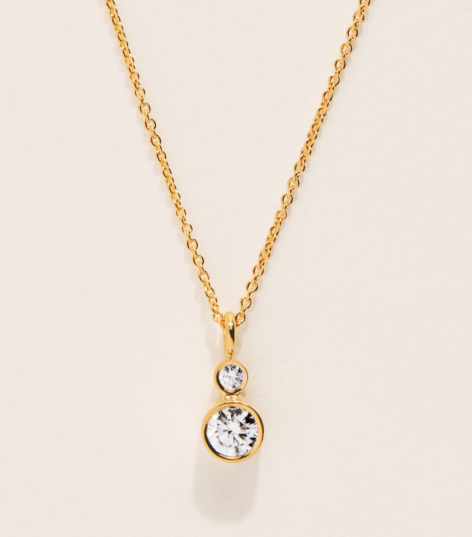 Sophie Bille Brahe Yellow Gold and Diamond Lou Simple Necklace Yellow Gold
