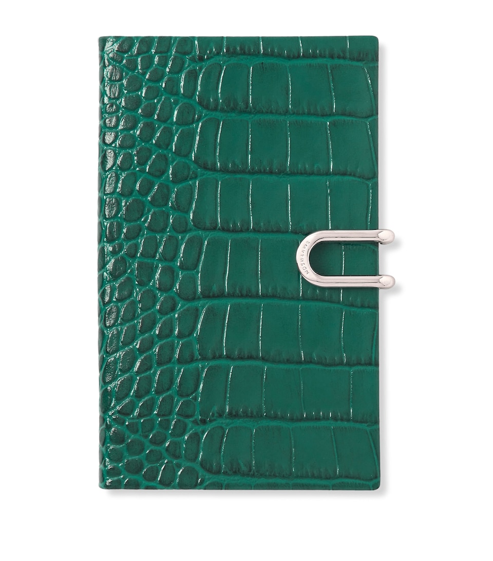 Smythson Leather Mara A6 2026 Mid-Year Diary Petrol
