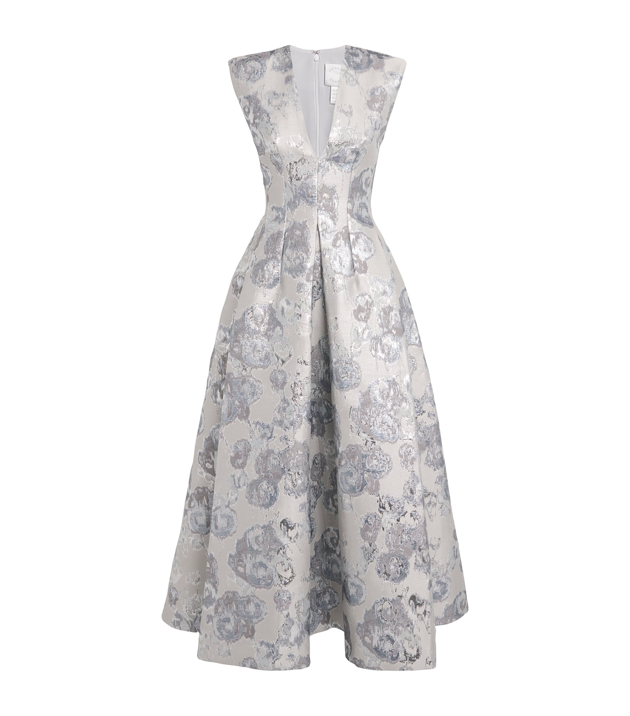 Metallic Jacquard Kyle Midi Dress