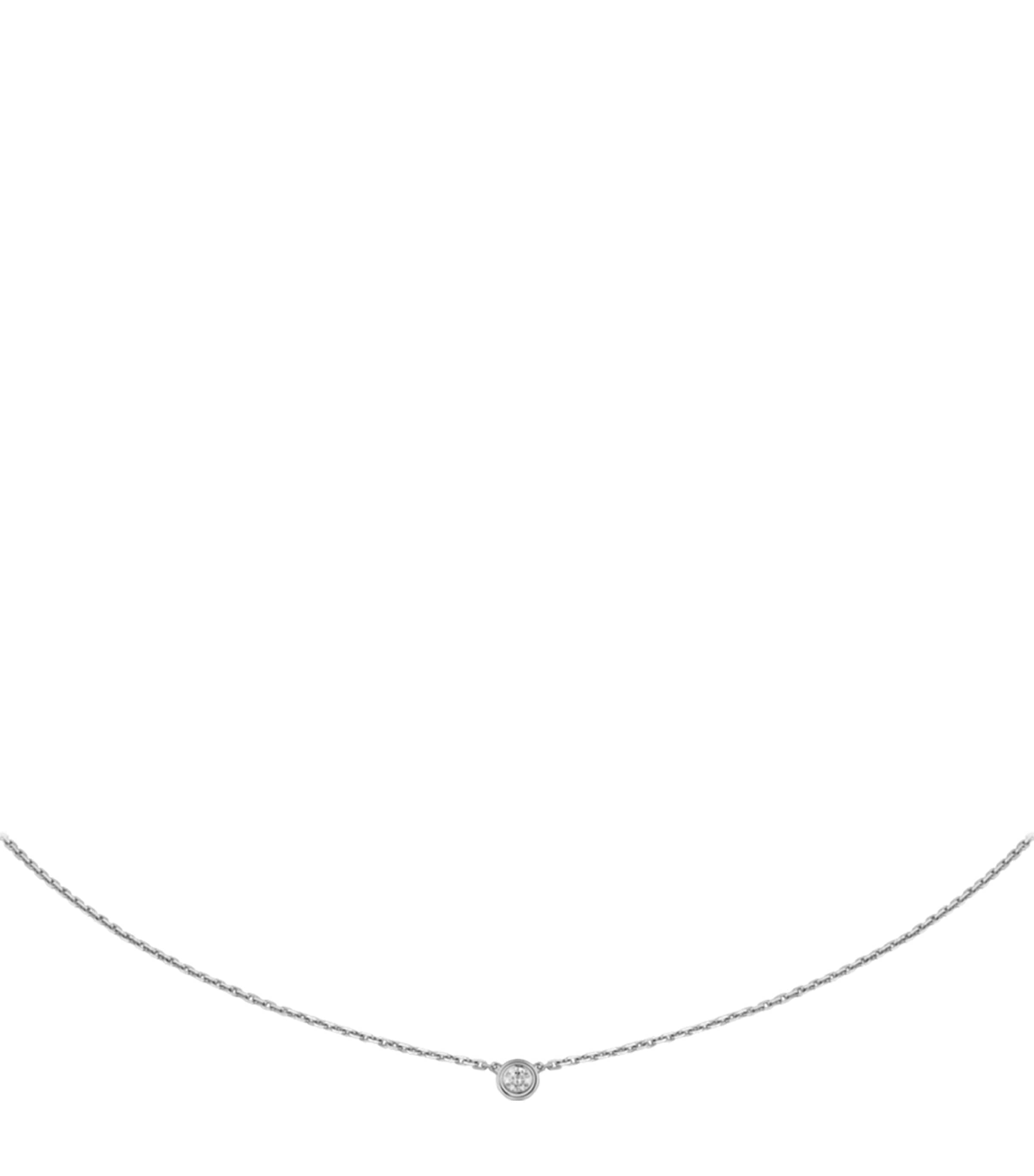 Cartier Extra-Small White Gold and Diamond Cartier d'Amour Necklace White Gold