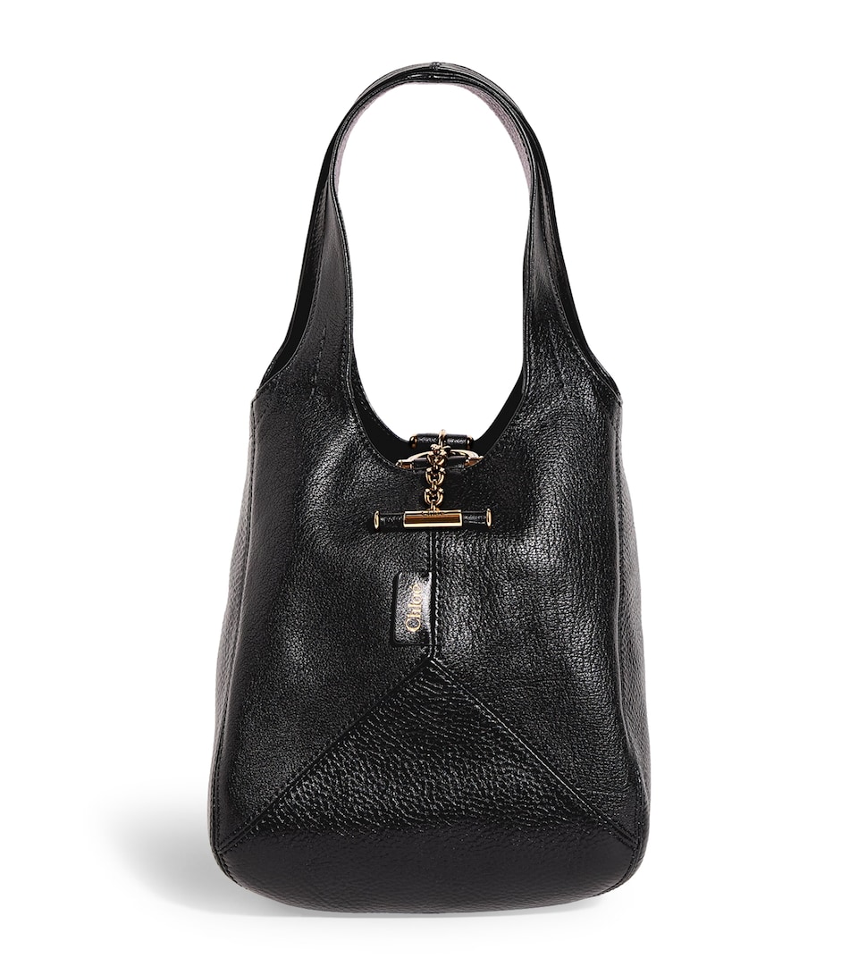 Small Leather Balloon Bucket Bag