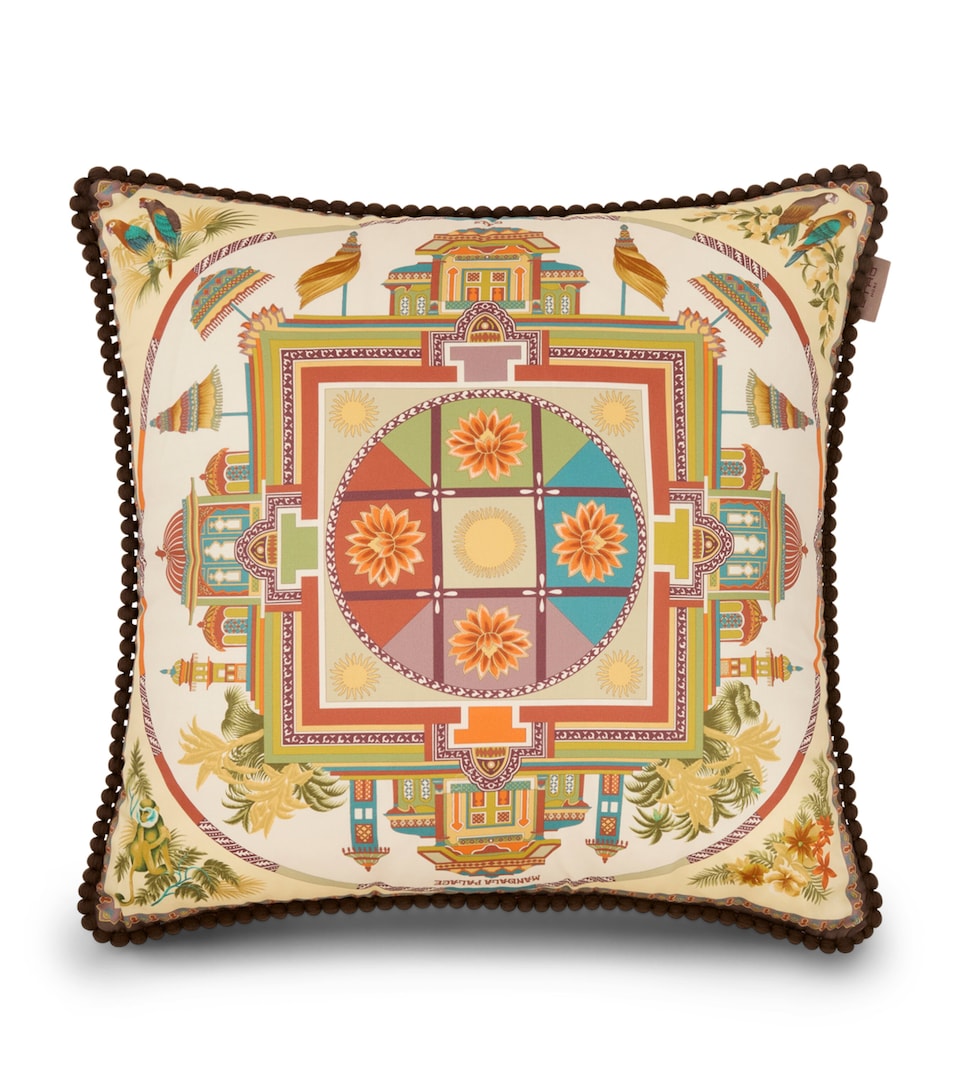Etro Mandala Print Shanti Cushion (45cm x 45cm) Dark Brown