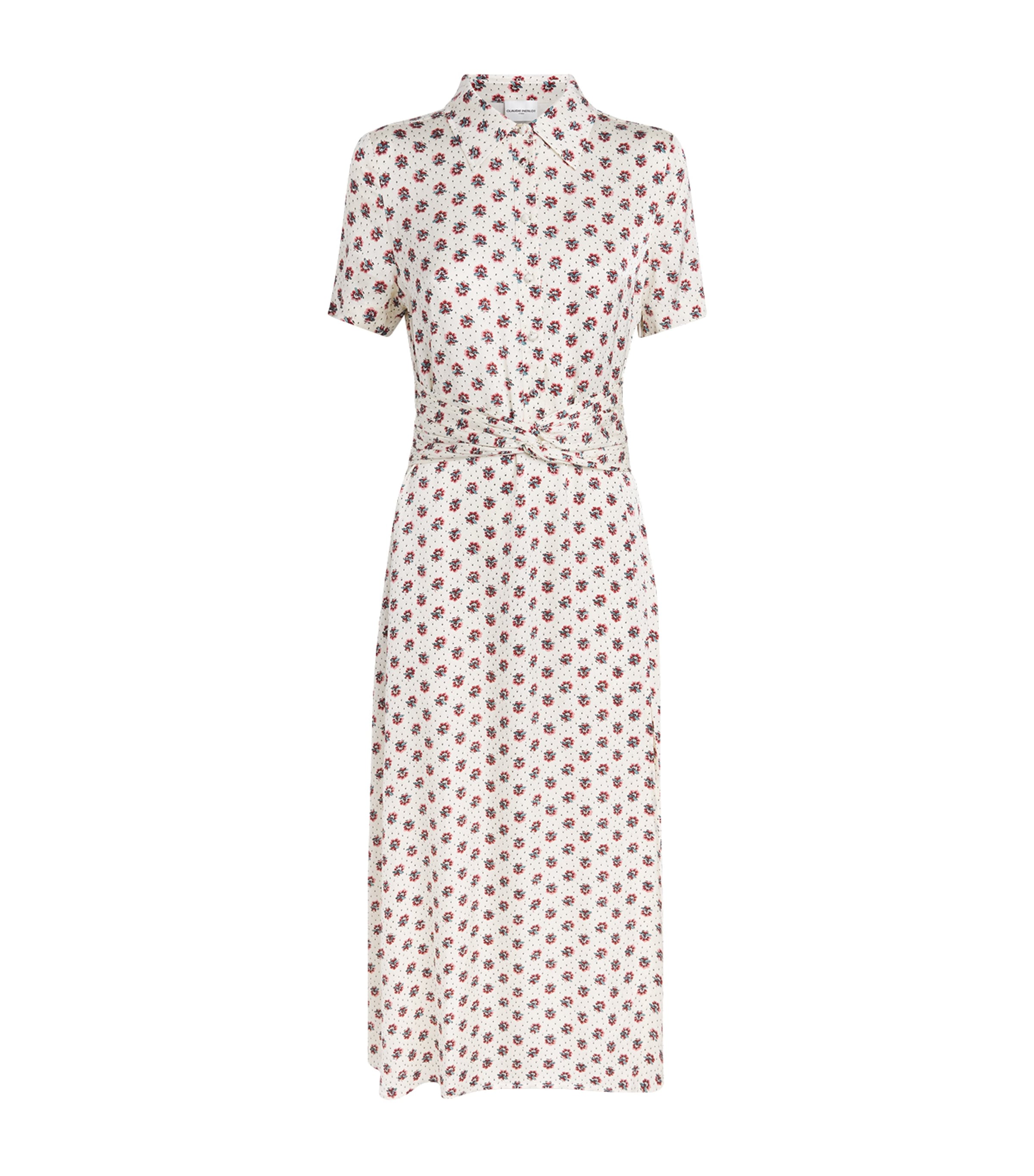 Claudie Pierlot Womens Floral Maxi Shirt Dress Light Print