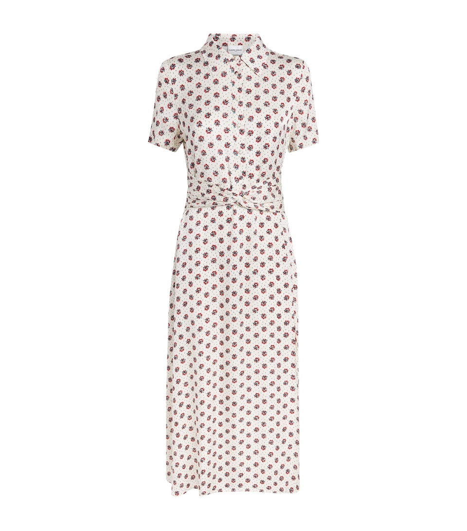 Claudie Pierlot Womens Floral Maxi Shirt Dress Light Print