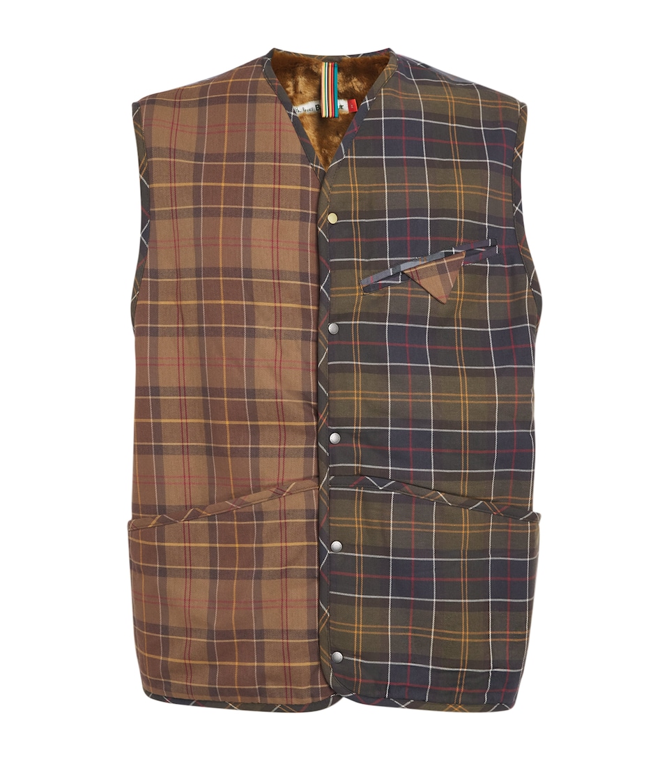 x Paul Smith Cotton Tartan Liner Gilet