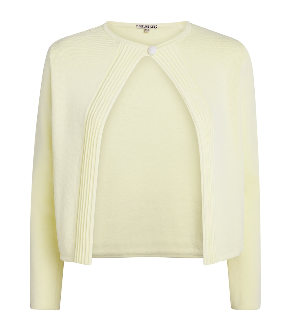 Edeline Lee Womens Knitted Open Cardigan Lem/lemon