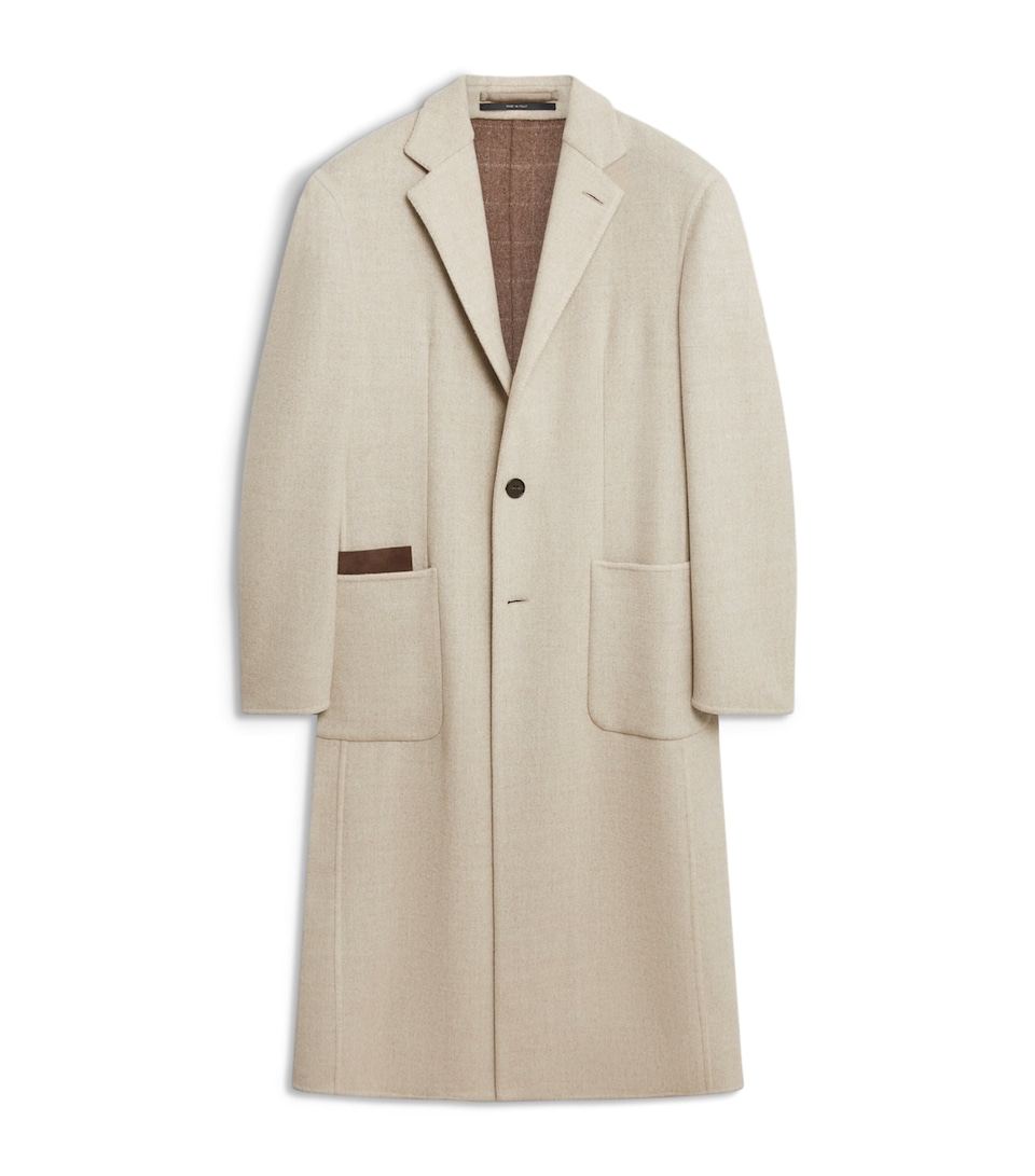 Wool-Silk Double-Face Chesterfield Overcoat
