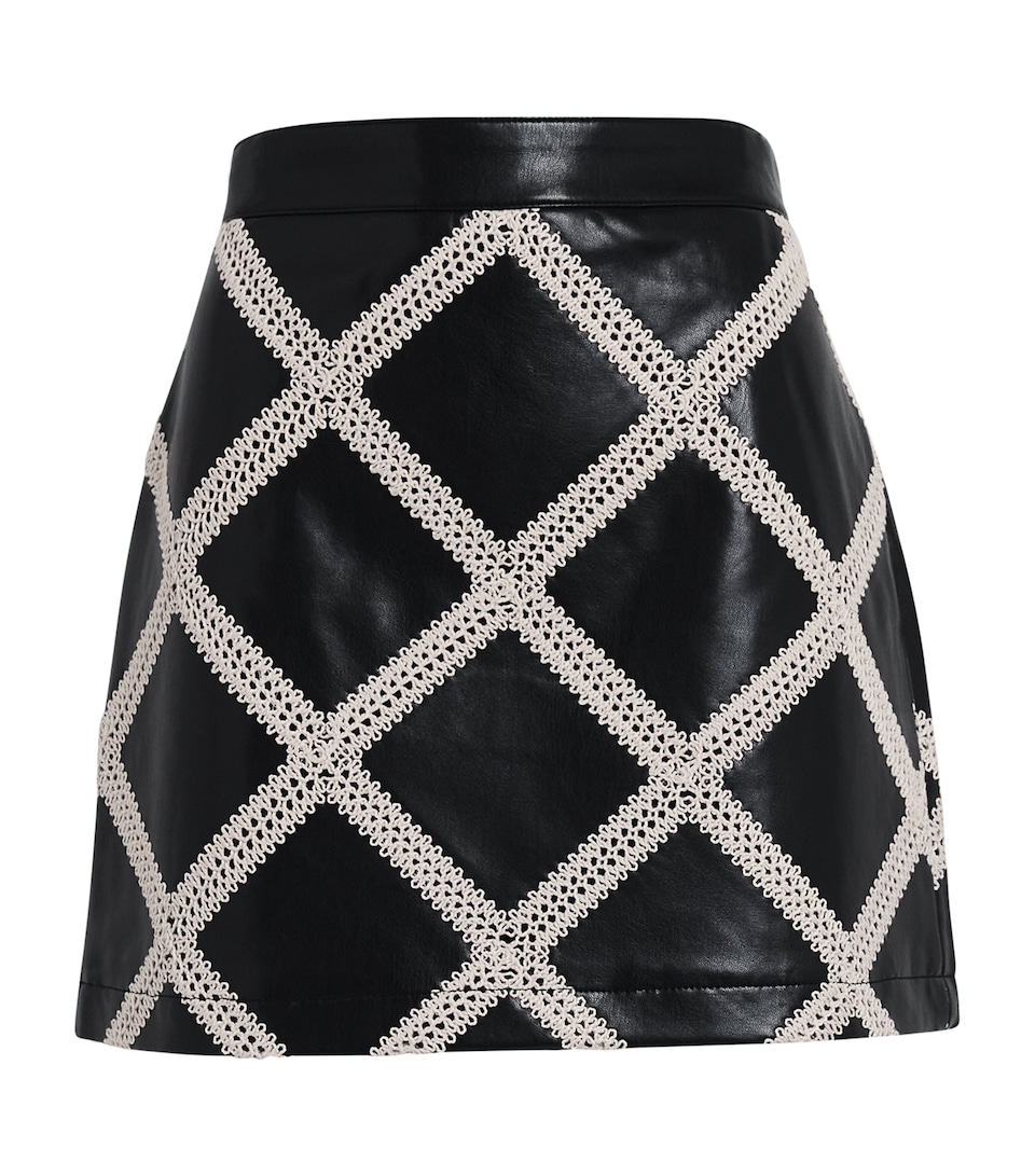Cinq A Sept Womens Audree Mini Skirt Black/gardenia