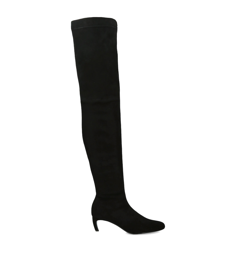 Victoria Beckham Suede Harlow Stretch Boots 55 Black