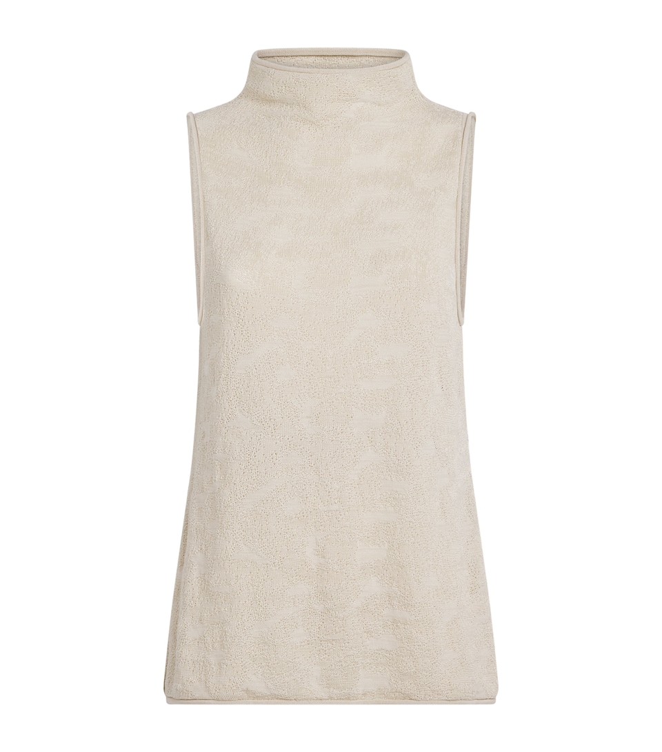 Lauren Manoogian Womens Pima Cotton Terra Shell Top Parchment Marl