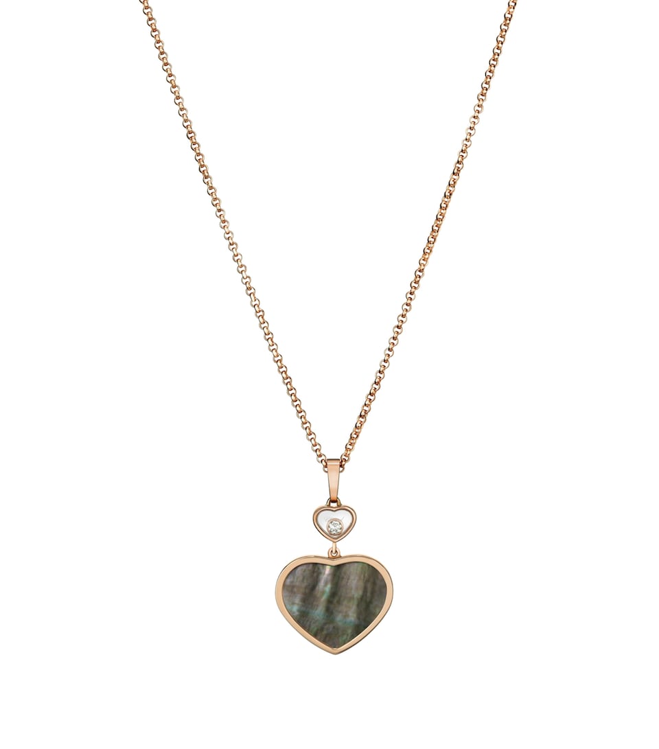 Chopard Rose Gold and Diamond Happy Hearts Pendant Rose Gold