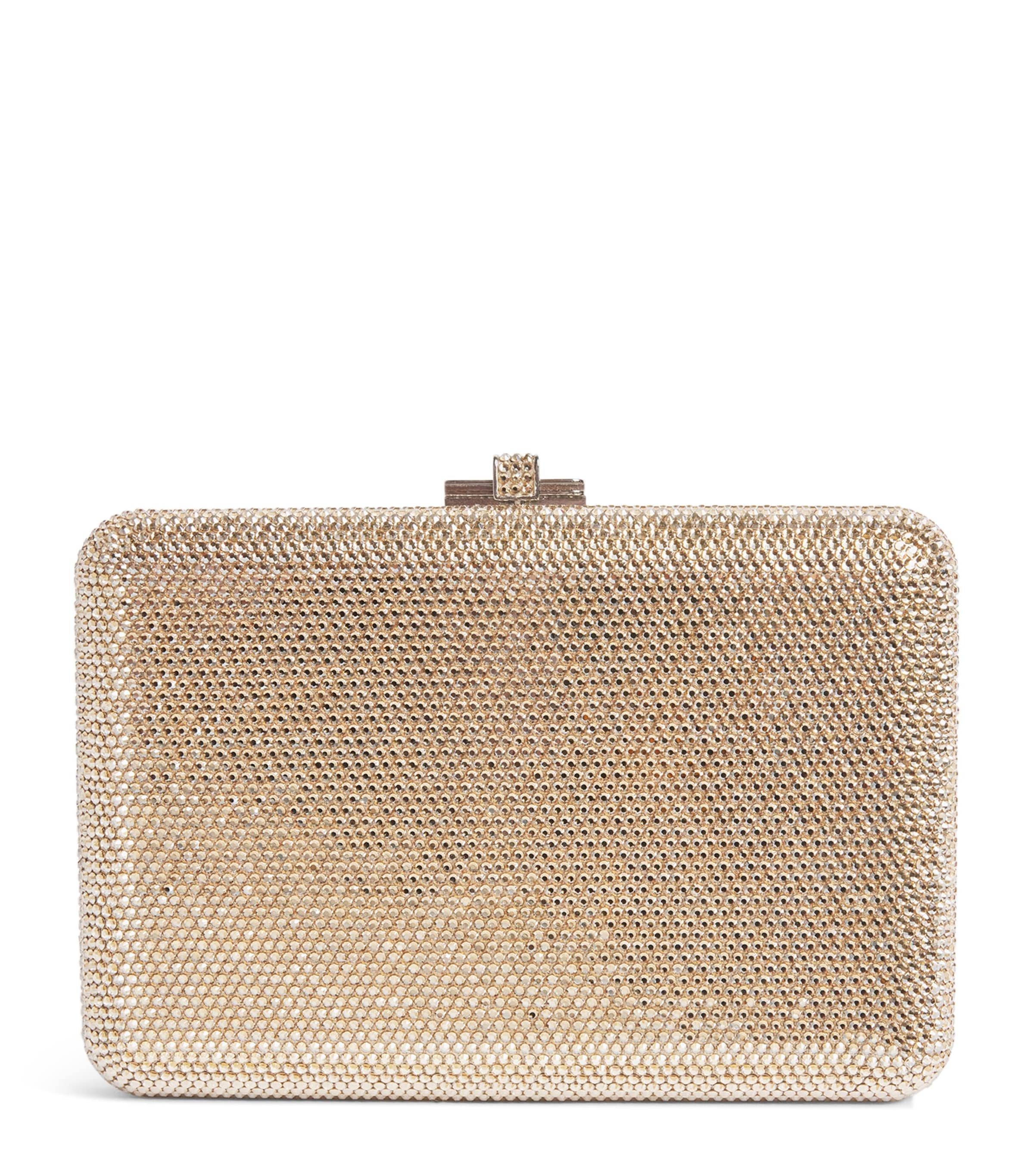 Judith Leiber Crystal-Embellished Slim Slide Clutch Bag Prosecco