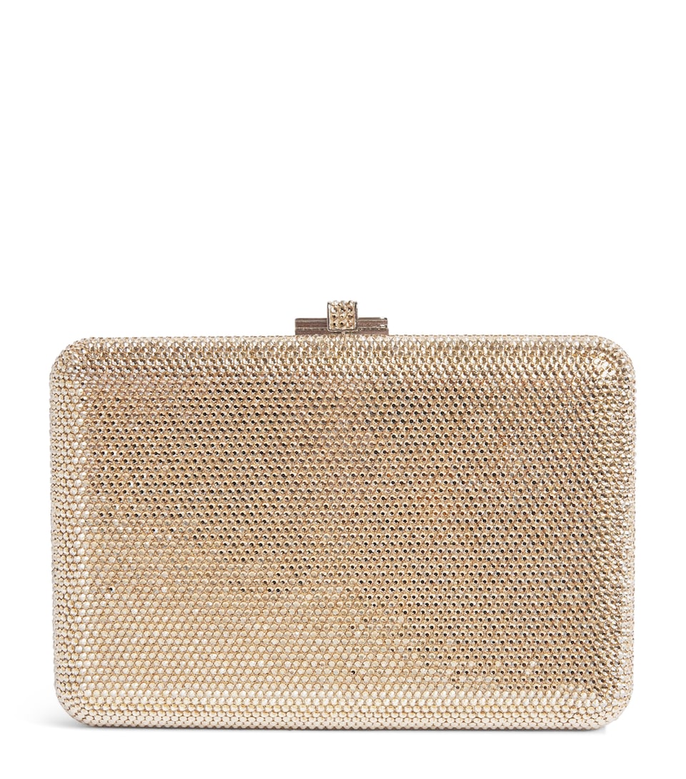 Judith Leiber Crystal-Embellished Slim Slide Clutch Bag Prosecco