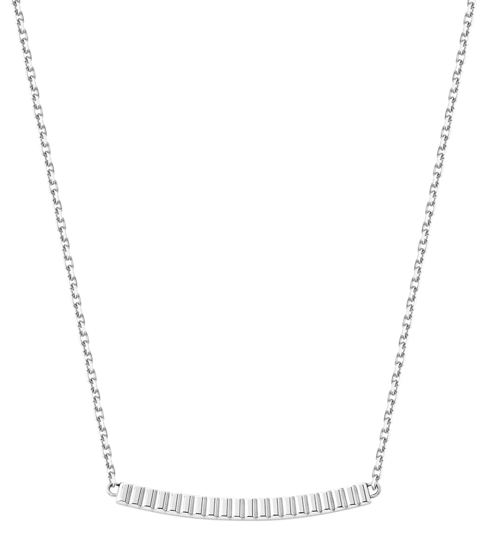 White Gold Quatre Grosgrain Pendant Necklace