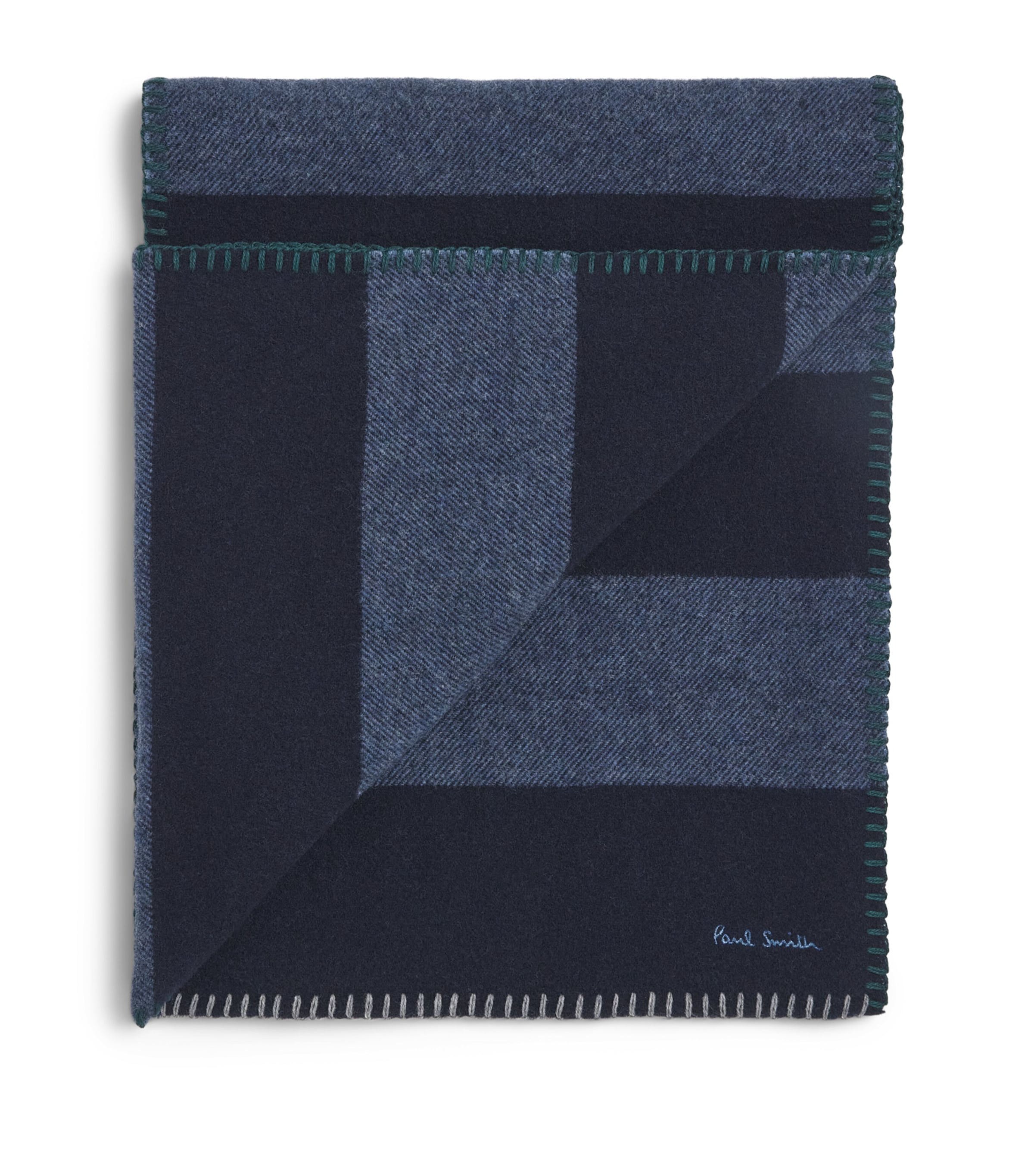BOSS Cashmere Floris Scarf Blue