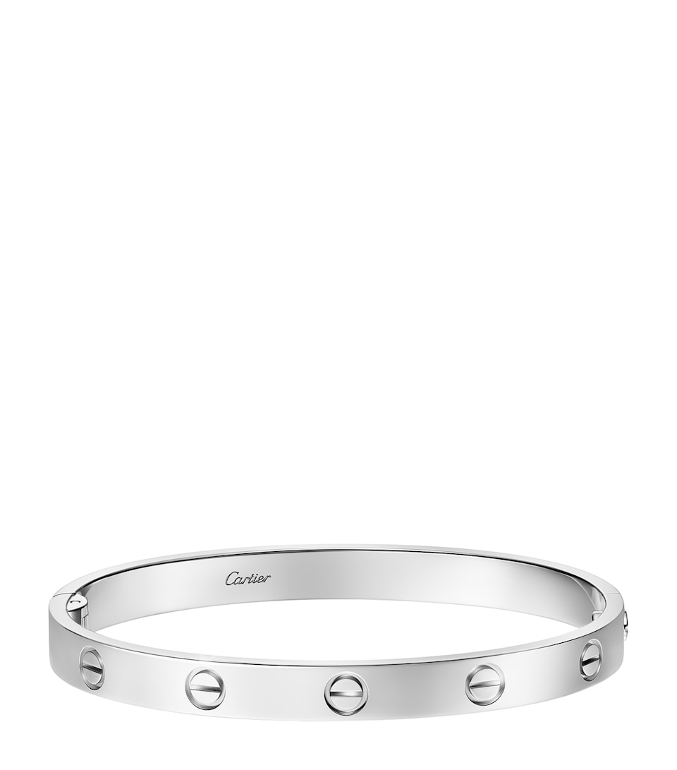 Cartier LOVE Classic White Gold Bracelet - Single-Screw Closure White Gold