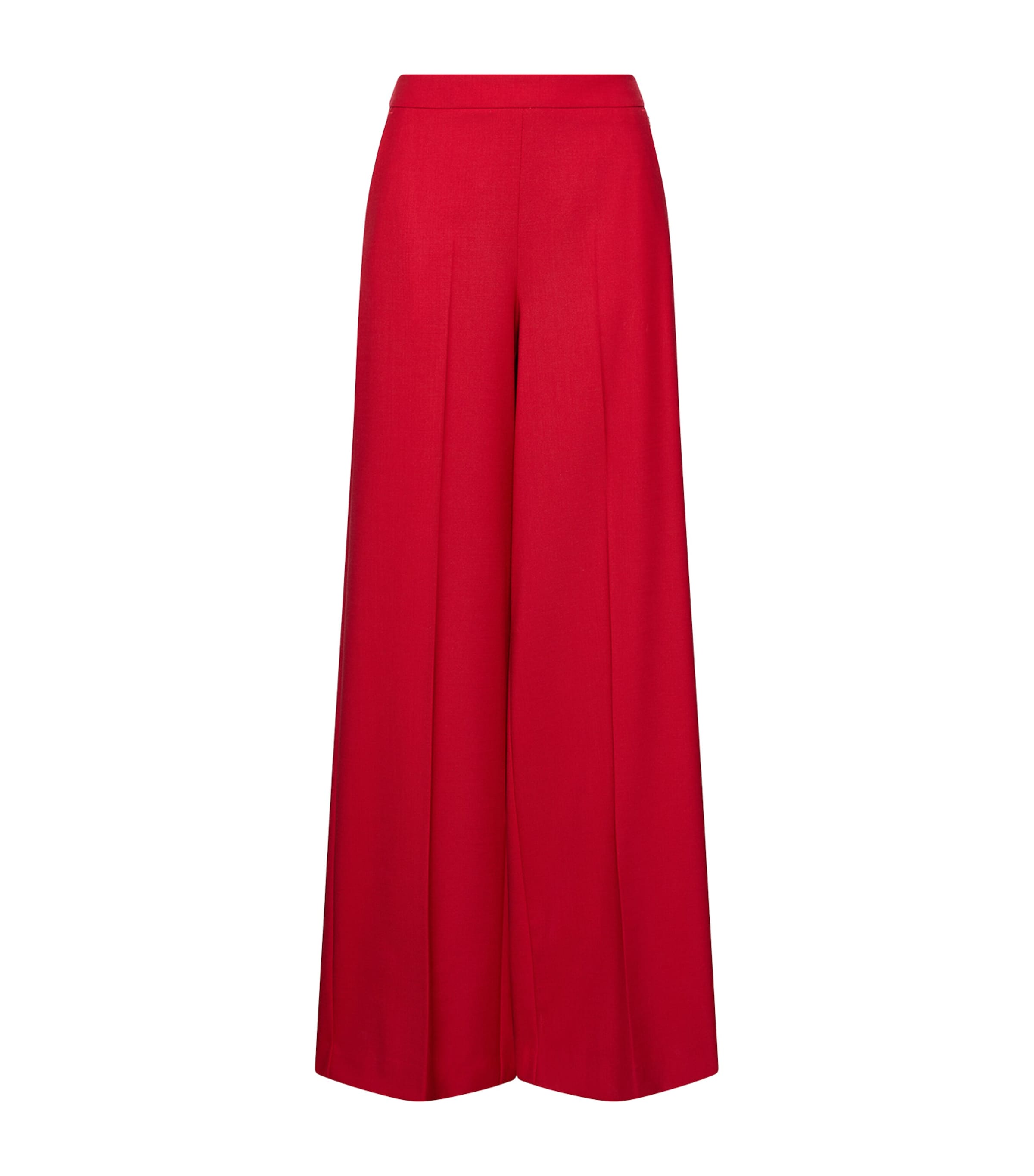 Marella Womens High-Rise Wide-Leg Trousers Red