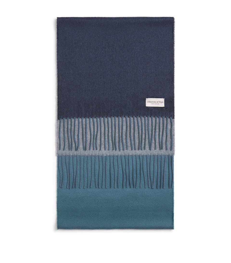 Johnstons Of Elgin Cashmere Ombré Scarf Sky