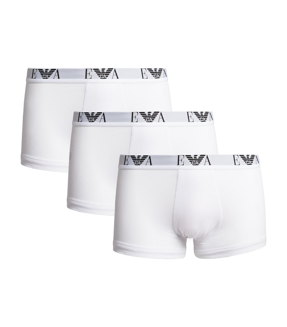 Stretch-Cotton Eagle Monogram Trunks (Pack of 3)