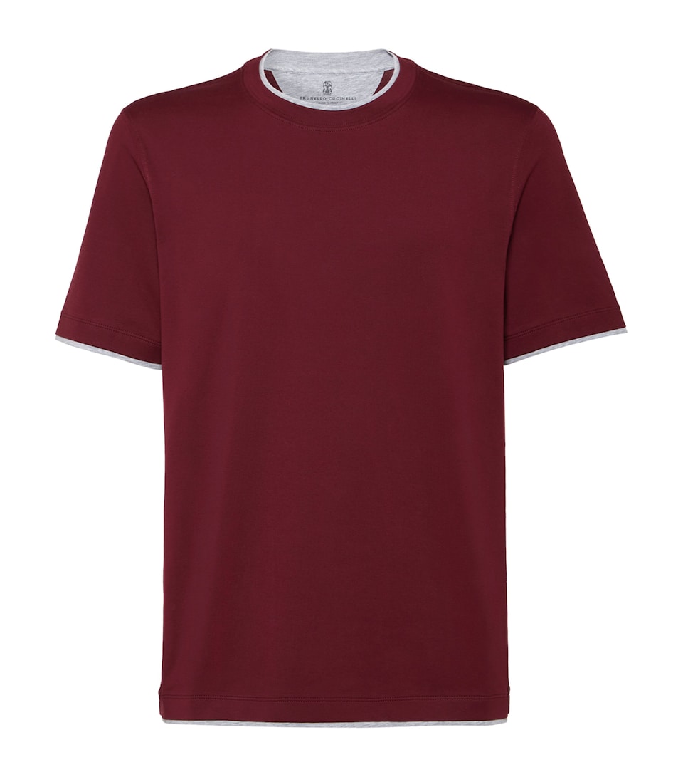 Cotton Faux-Layered T-Shirt