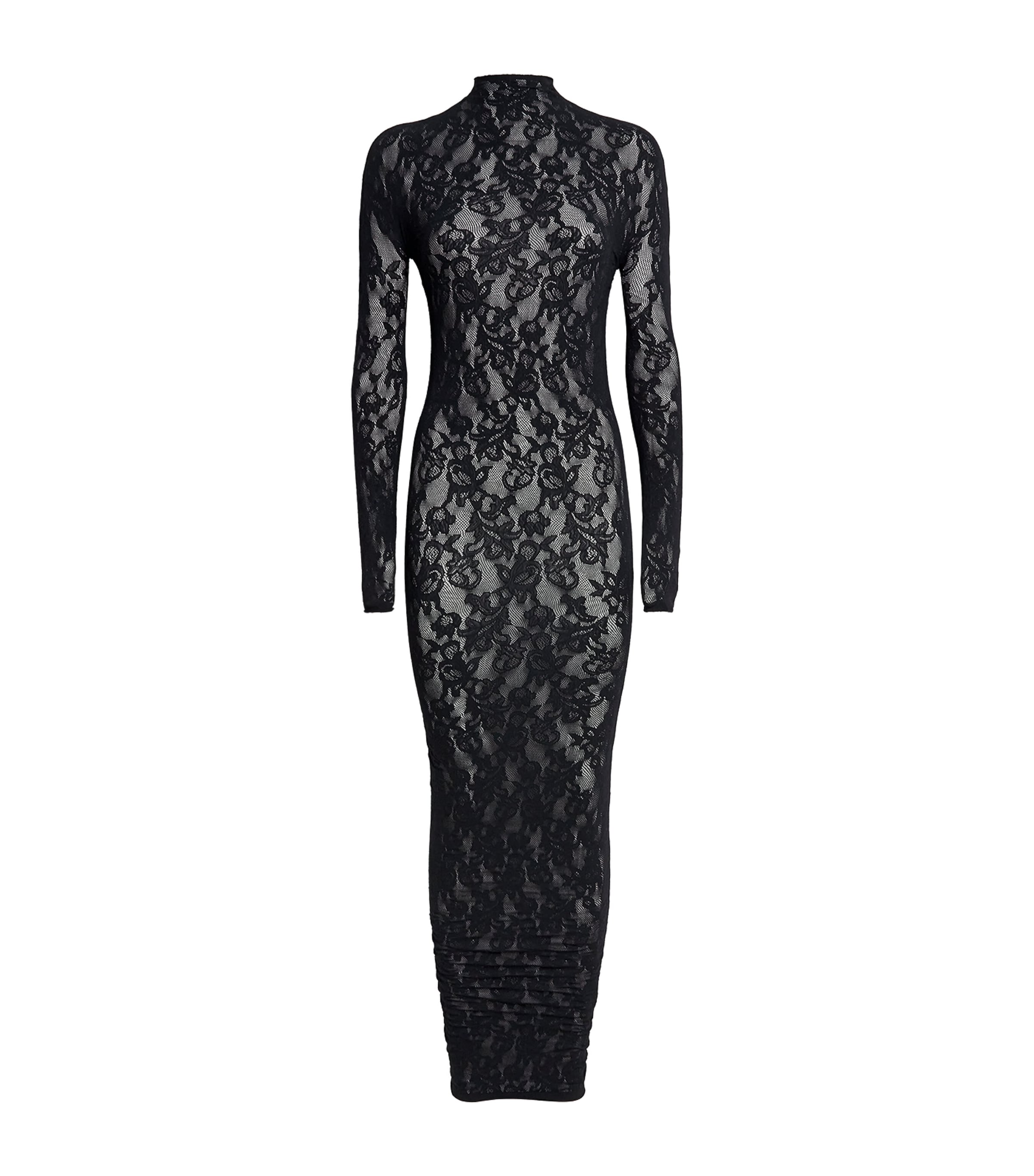 Lace Long-Sleeve Maxi Dress