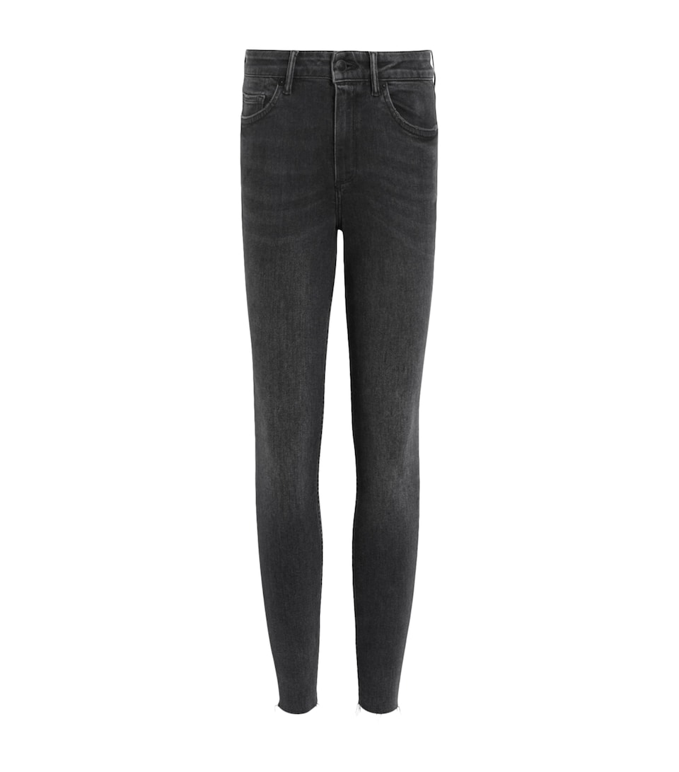 AllSaints Womens Miller Push-Up Skinny Jeans Washed Black