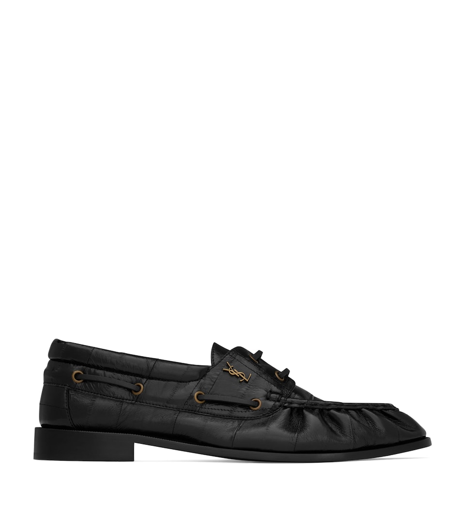 Saint Laurent Leather Bateau Le Loafers