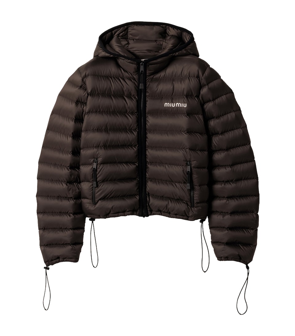 Technical Pongé Goose Down Puffer Jacket