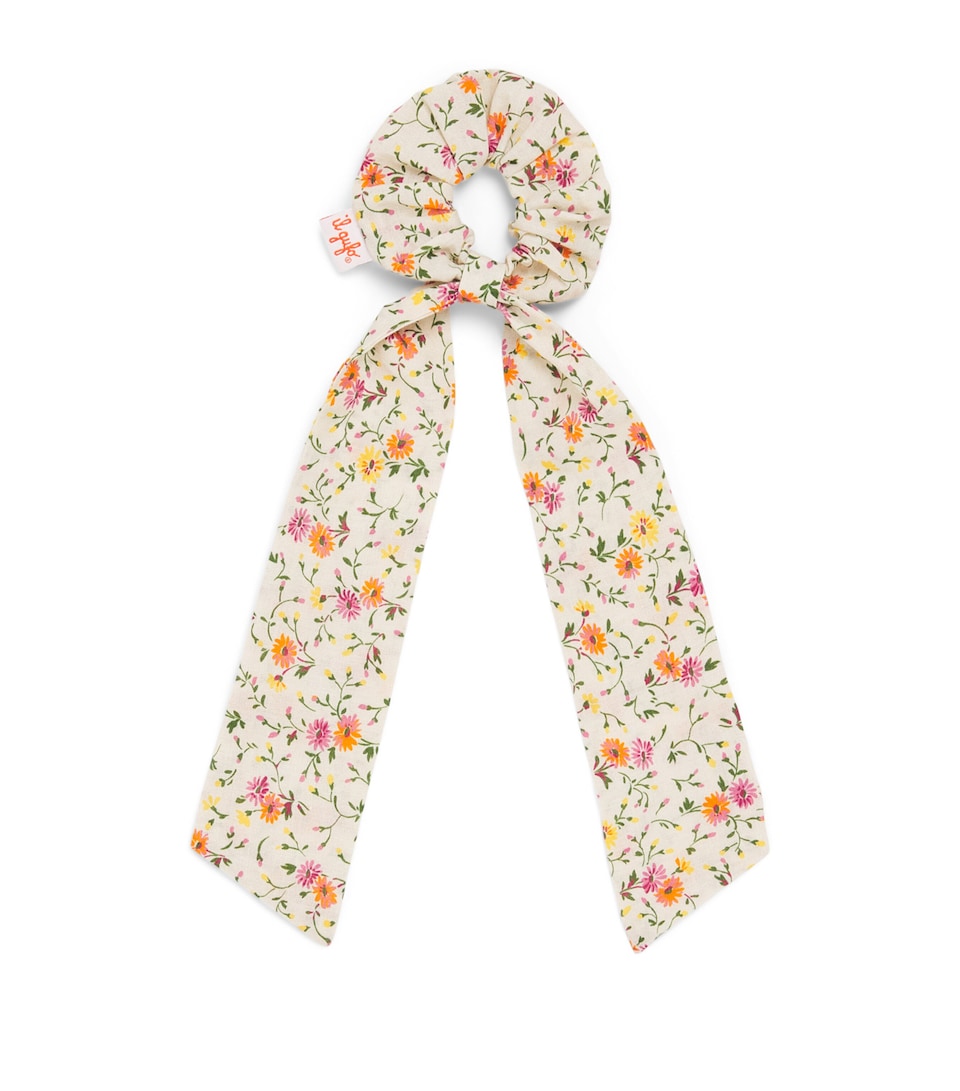 Il Gufo Floral Ribbon Scrunchie Orange